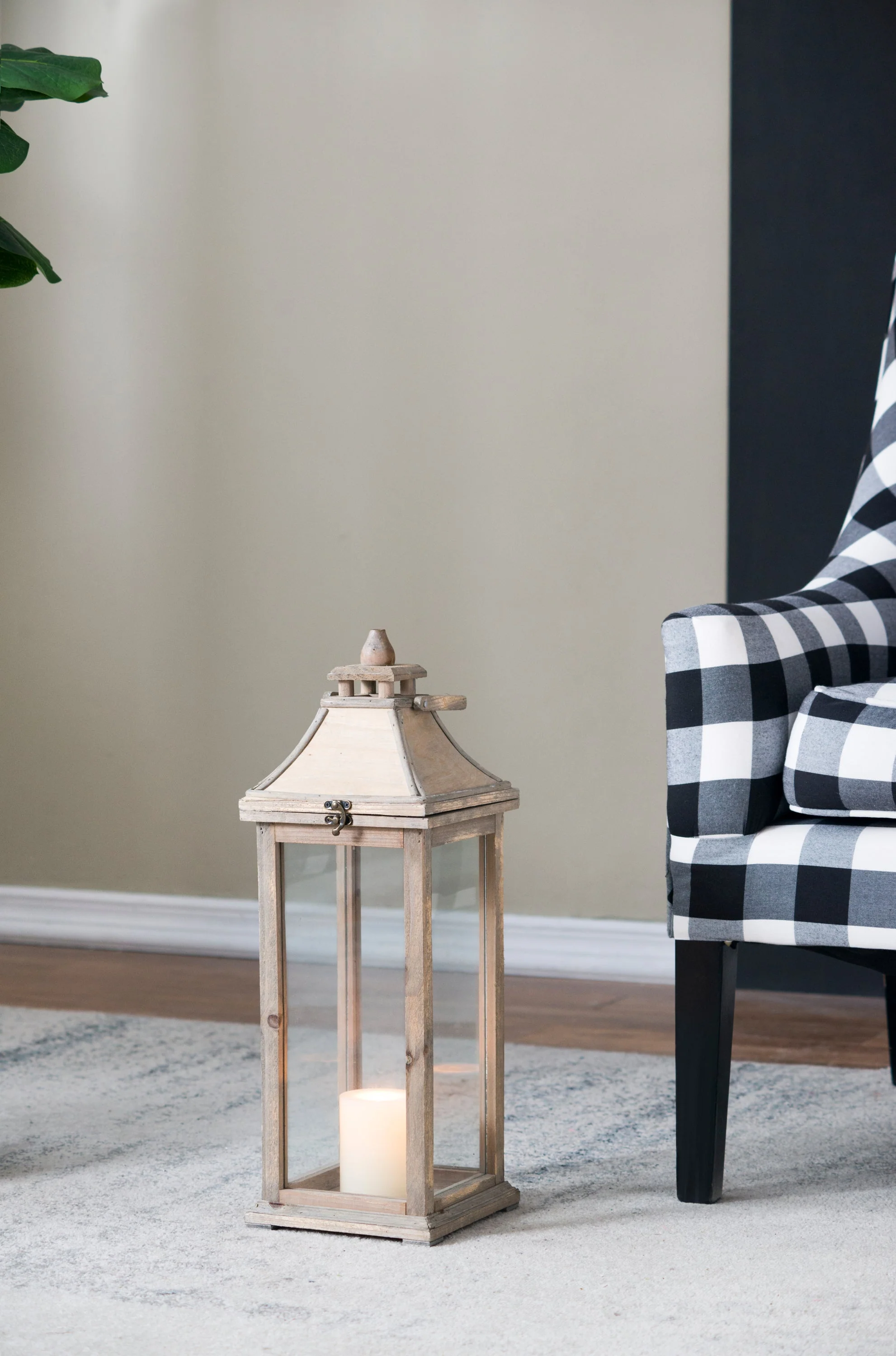 Wooden Candle Lantern Decorative, Hurricane Lantern Holder - Image 18