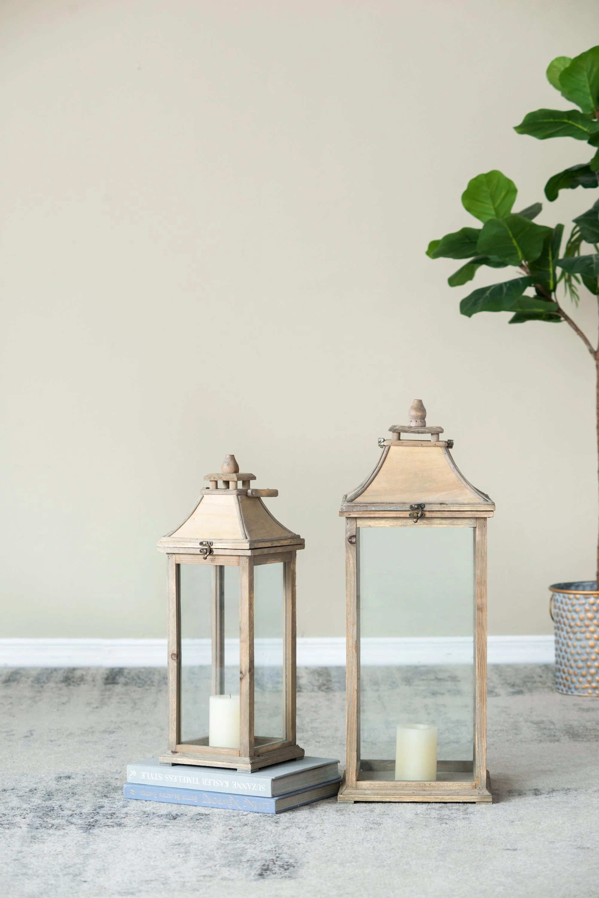 Wooden Candle Lantern Decorative, Hurricane Lantern Holder - Image 20