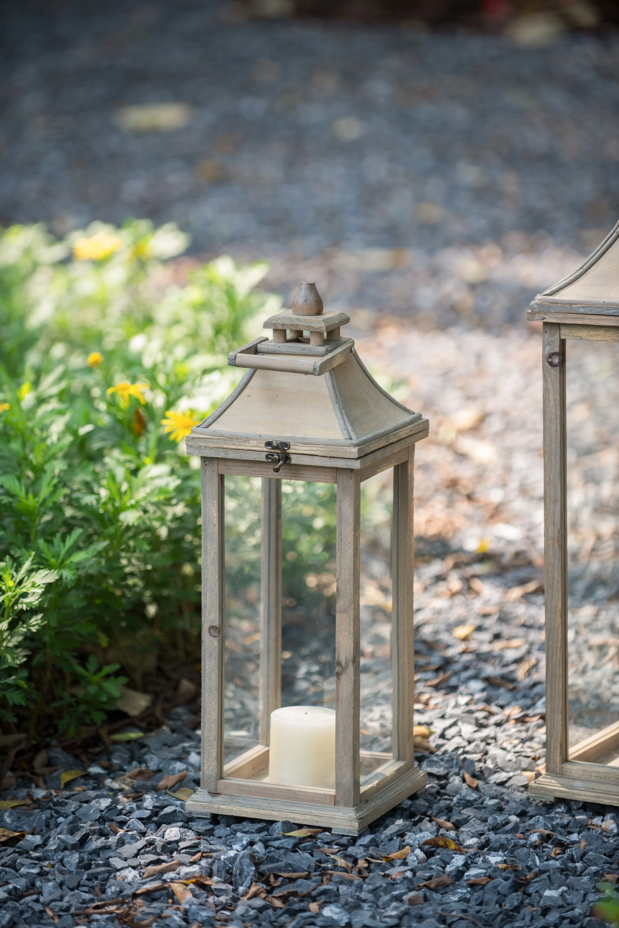Wooden Candle Lantern Decorative, Hurricane Lantern Holder - Image 23