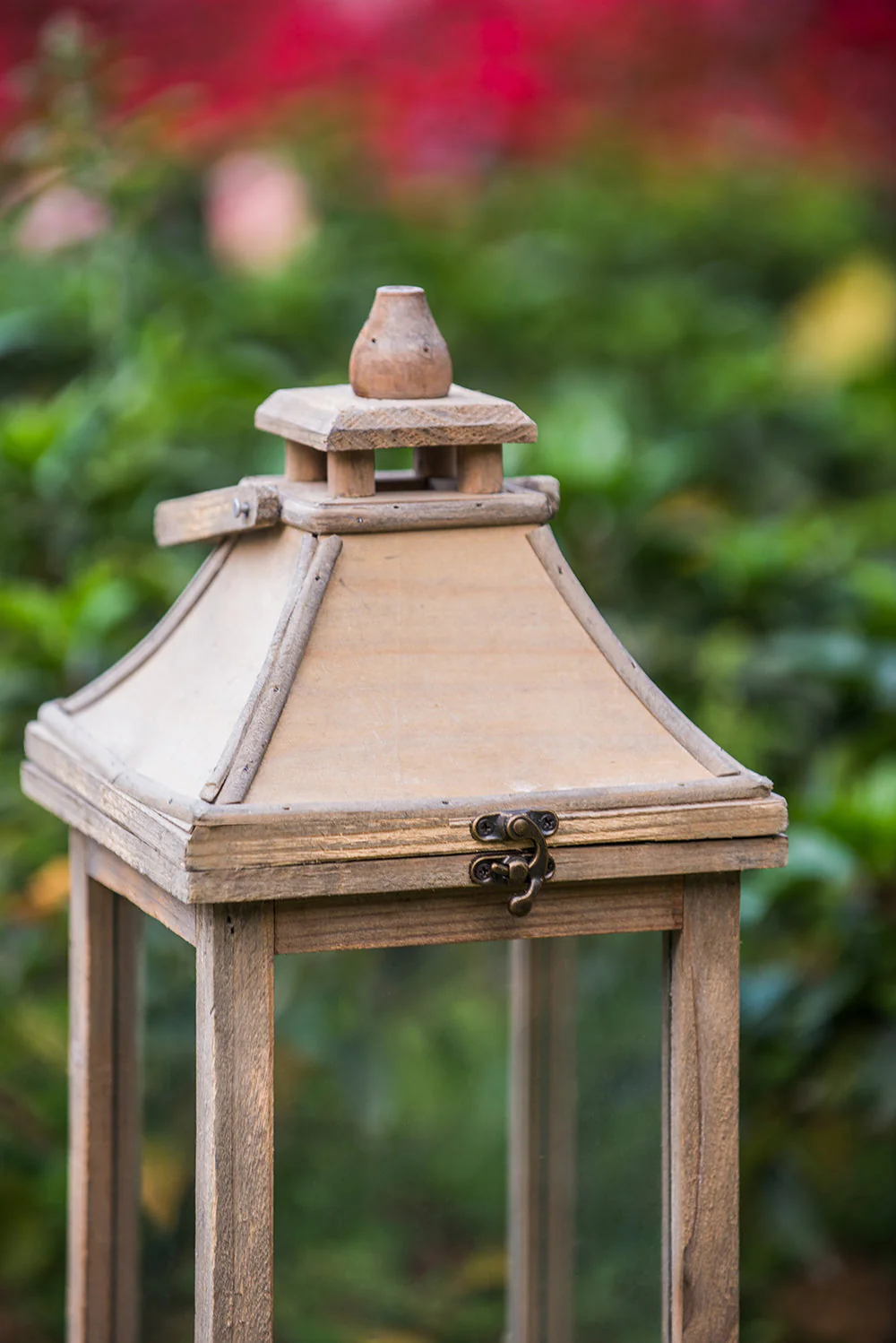 Wooden Candle Lantern Decorative, Hurricane Lantern Holder - Image 6