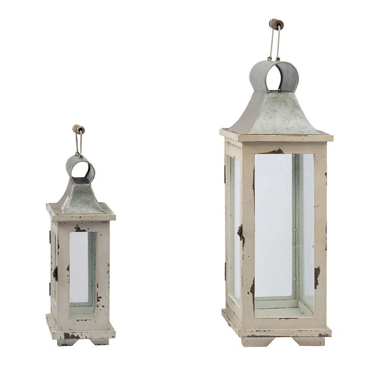 Wooden Candle Lantern Decorative Set of Two for Indoor and Outdoor Use - Image 6