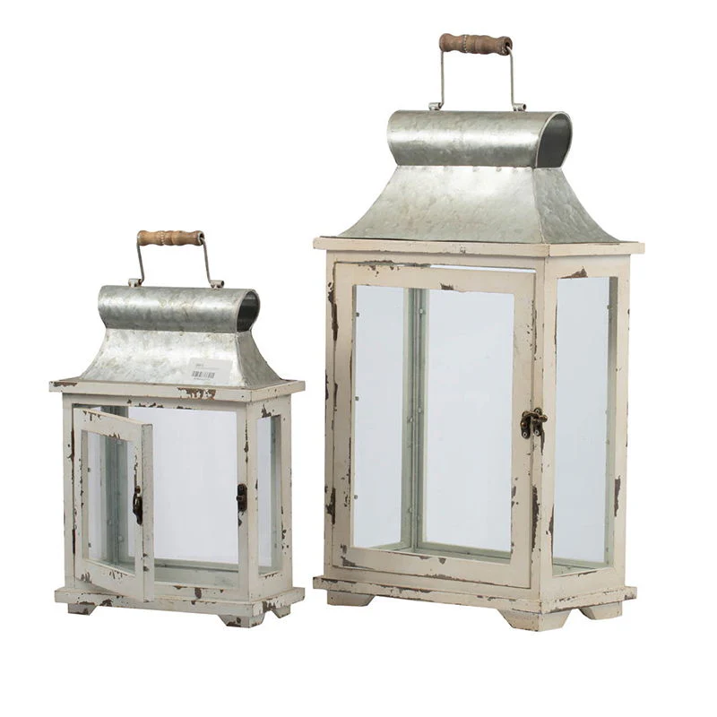 Wooden Candle Lantern Decorative Set of Two for Indoor and Outdoor Use - Image 7