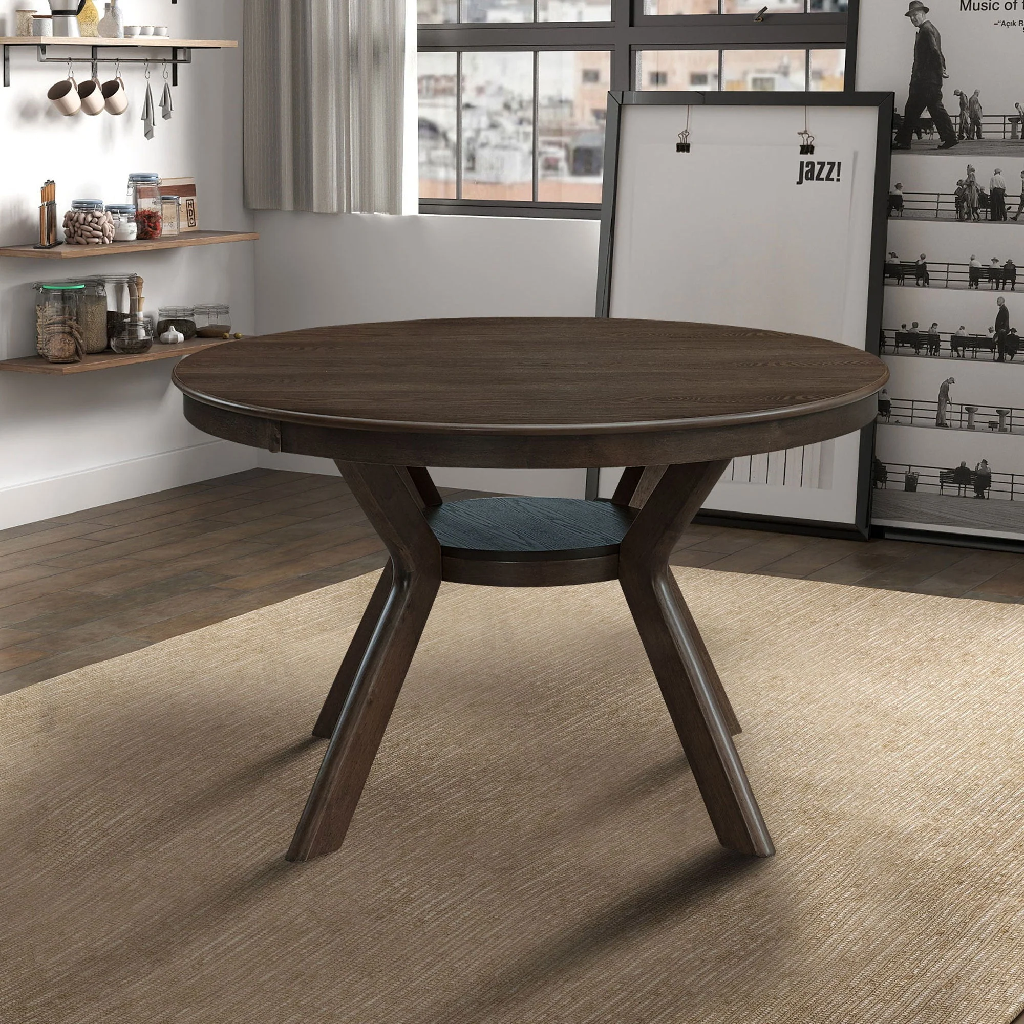 Wooden Dining Table Set (1 Table with 4 Chairs) Brown - Image 6
