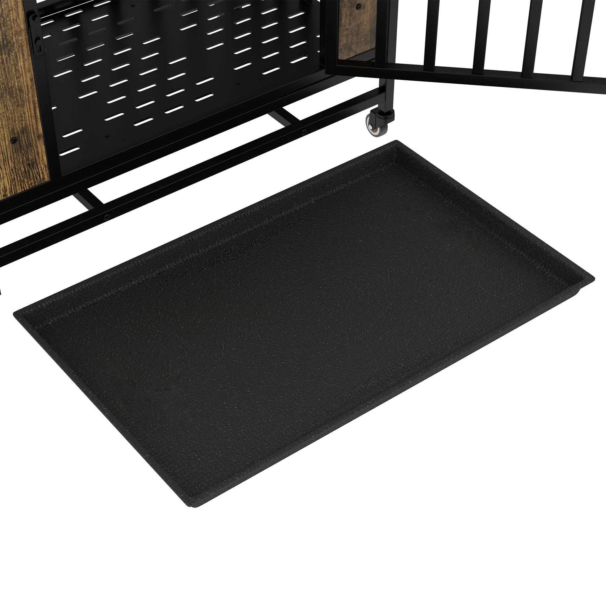 Wooden Dog House Dining Table with Iron Door - Image 11