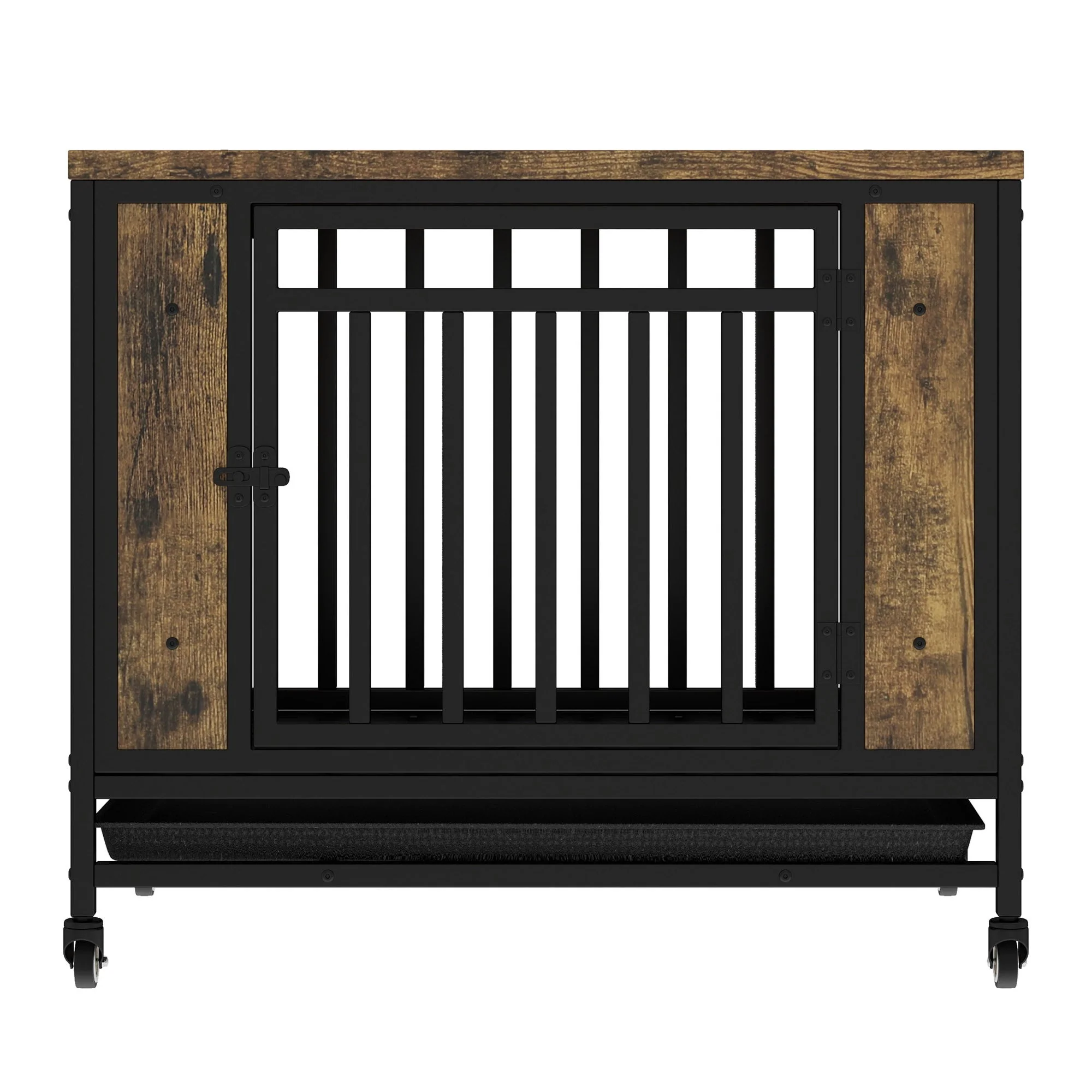 Wooden Dog House Dining Table with Iron Door - Image 5