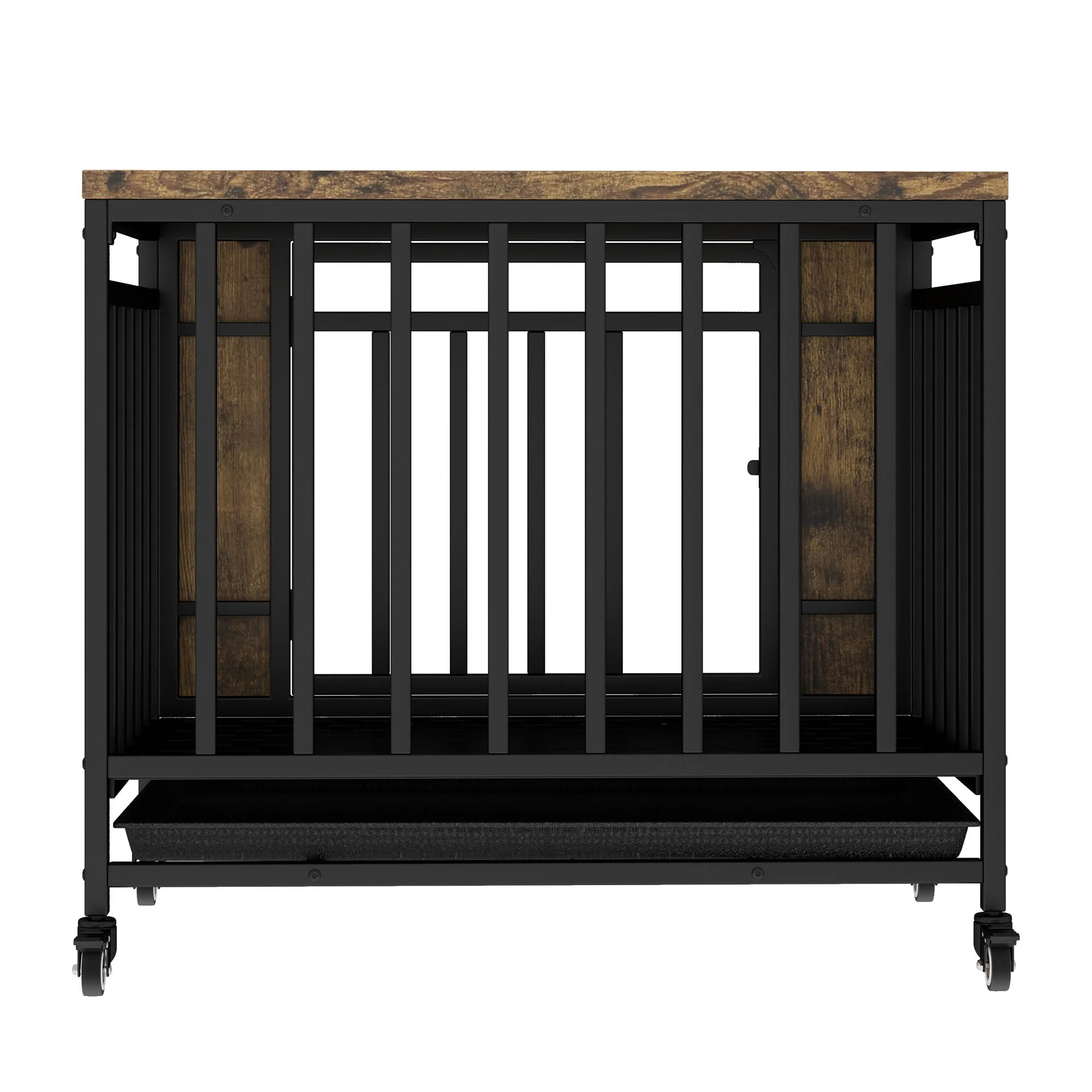 Wooden Dog House Dining Table with Iron Door - Image 8