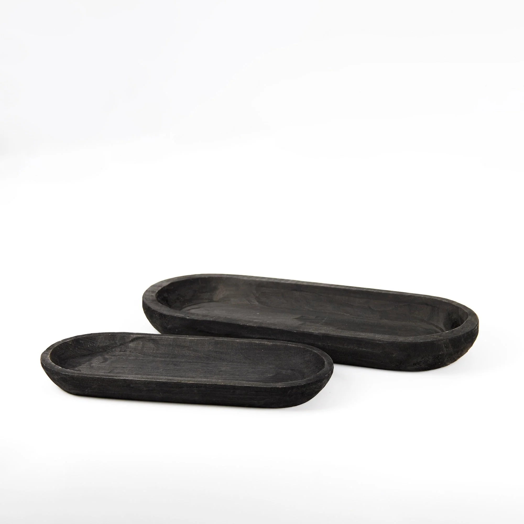 Wooden Dough Bowl Design Tray (Set of 2) - Image 2