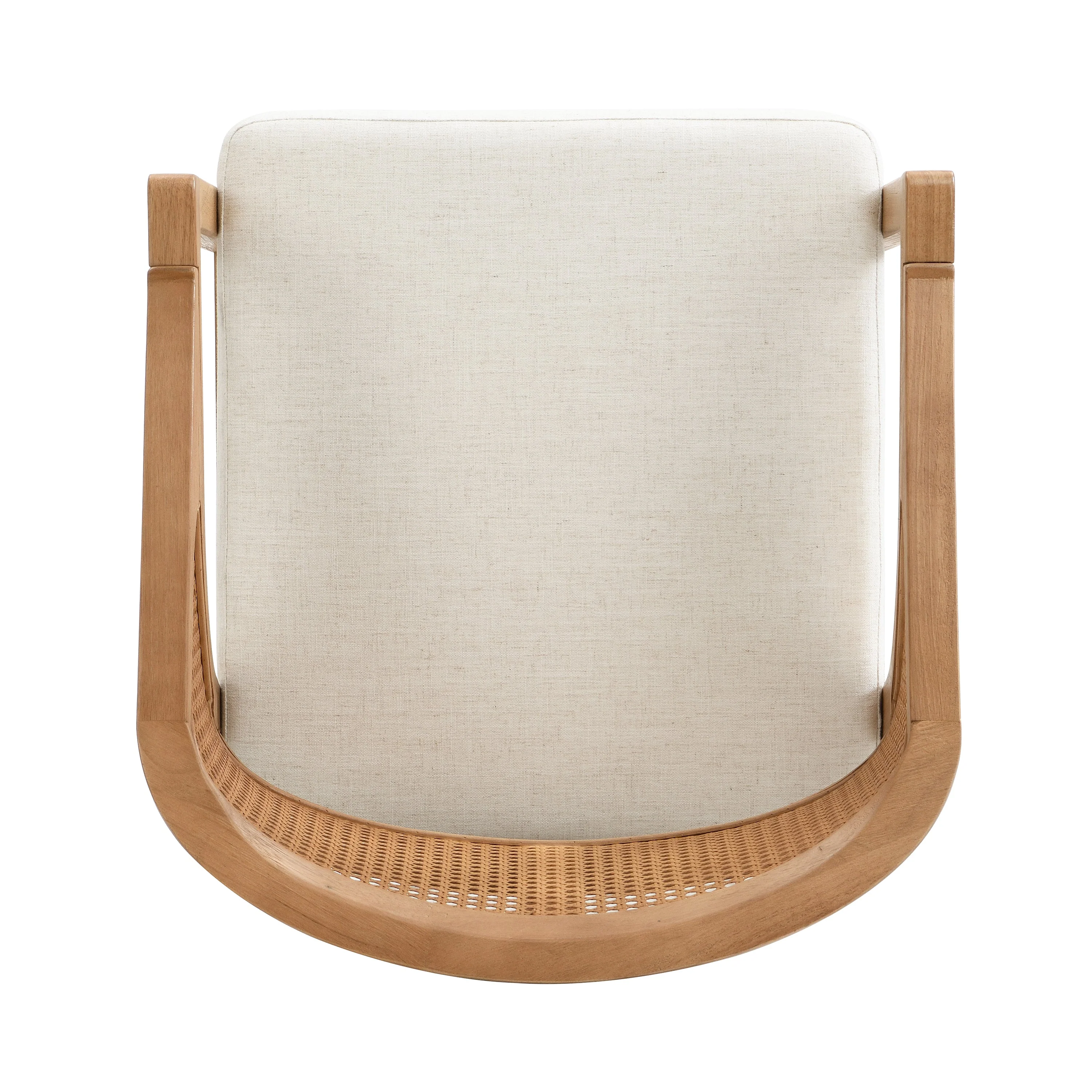 Wooden Frame Counter Stool with Rattan Back - Set of 2 - Image 11