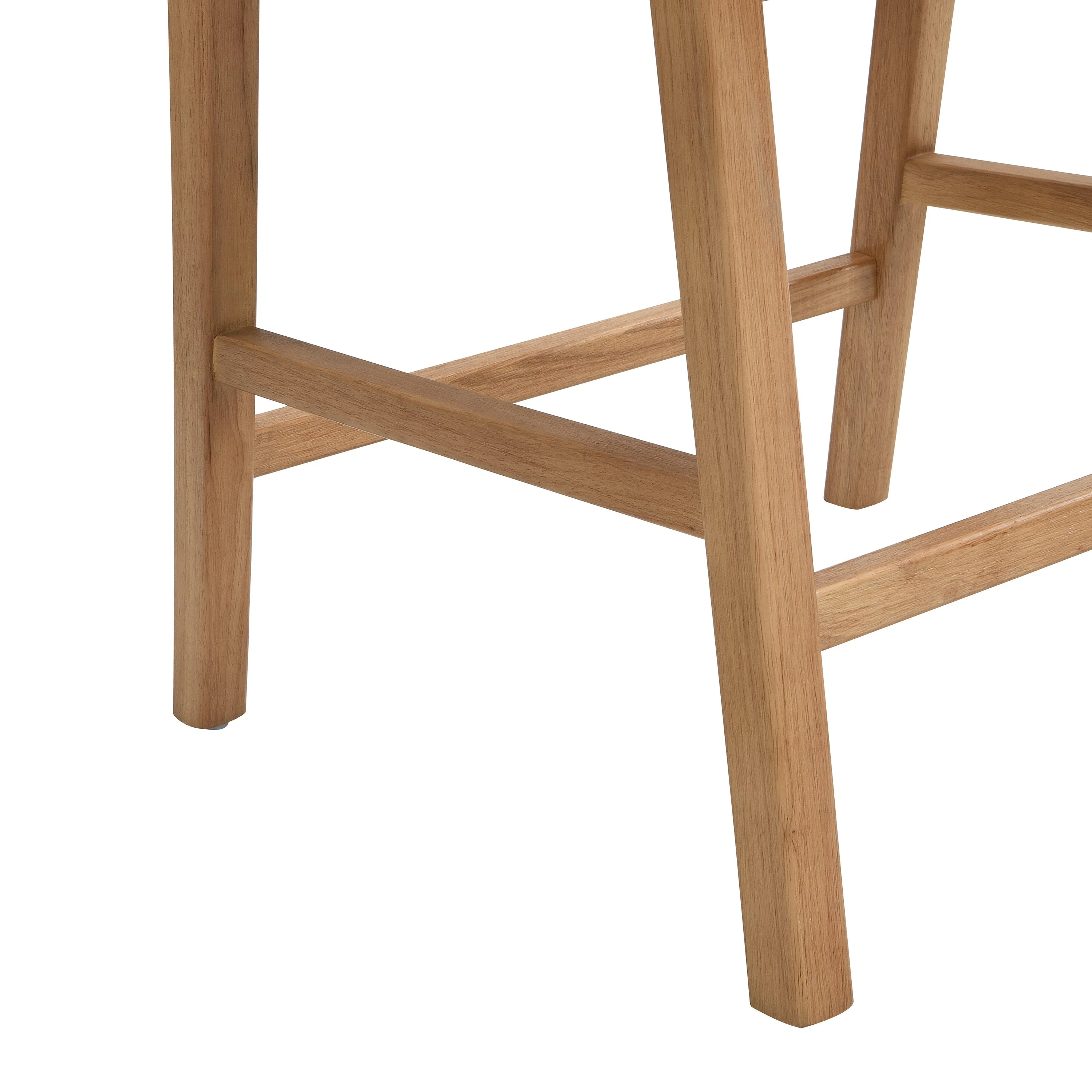 Wooden Frame Counter Stool with Rattan Back - Set of 2 - Image 16
