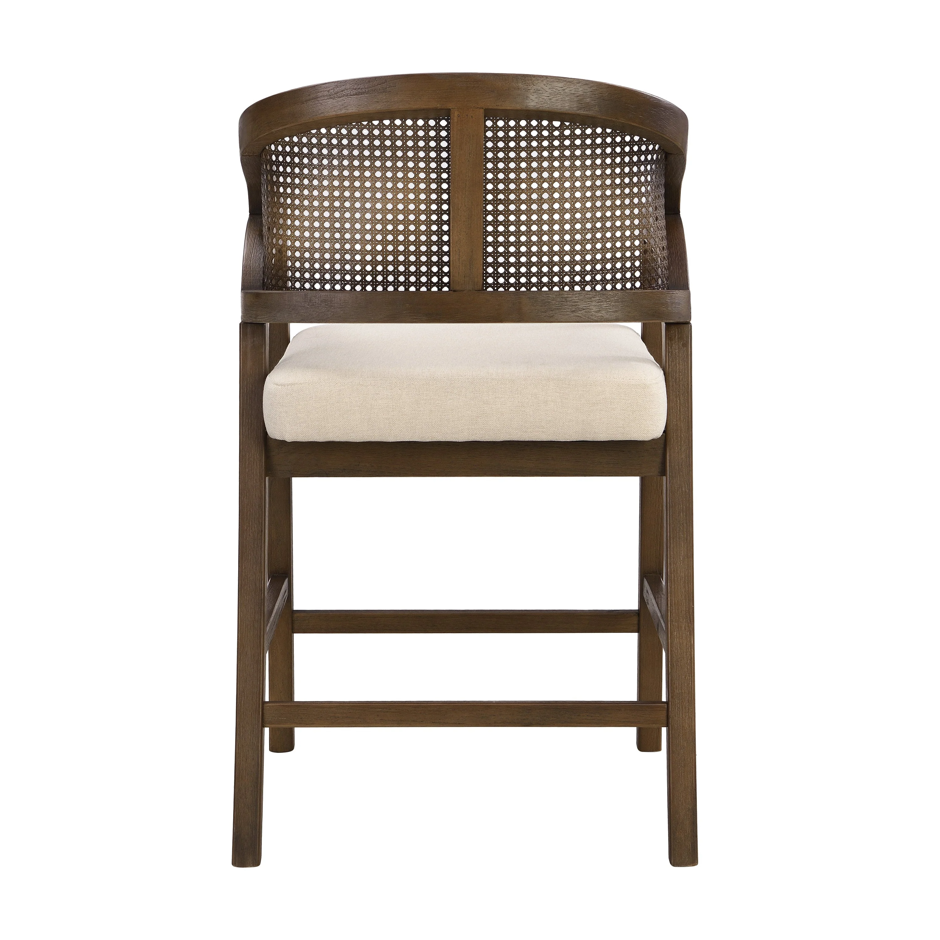Wooden Frame Counter Stool with Rattan Back - Set of 2 - Image 20