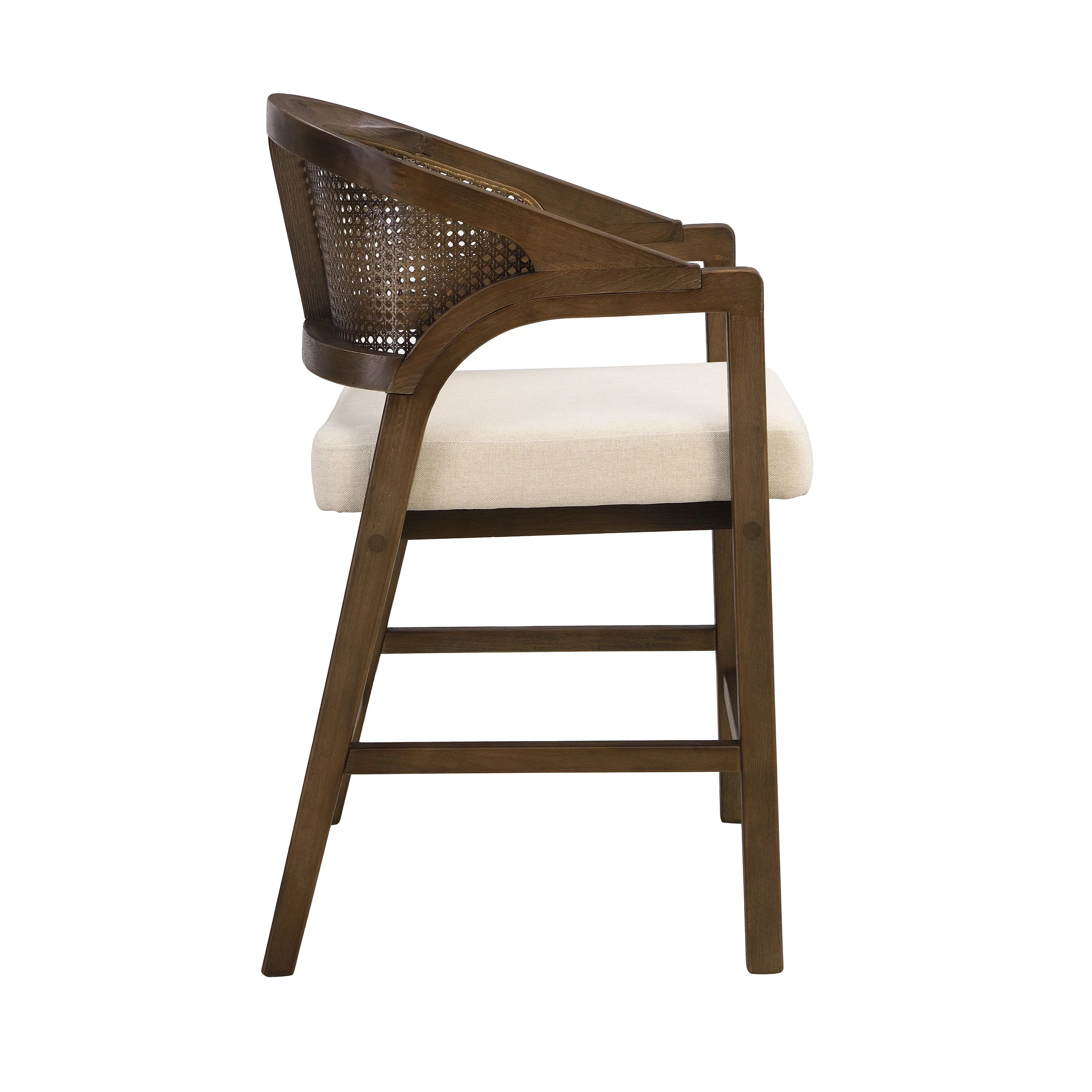 Wooden Frame Counter Stool with Rattan Back - Set of 2 - Image 24