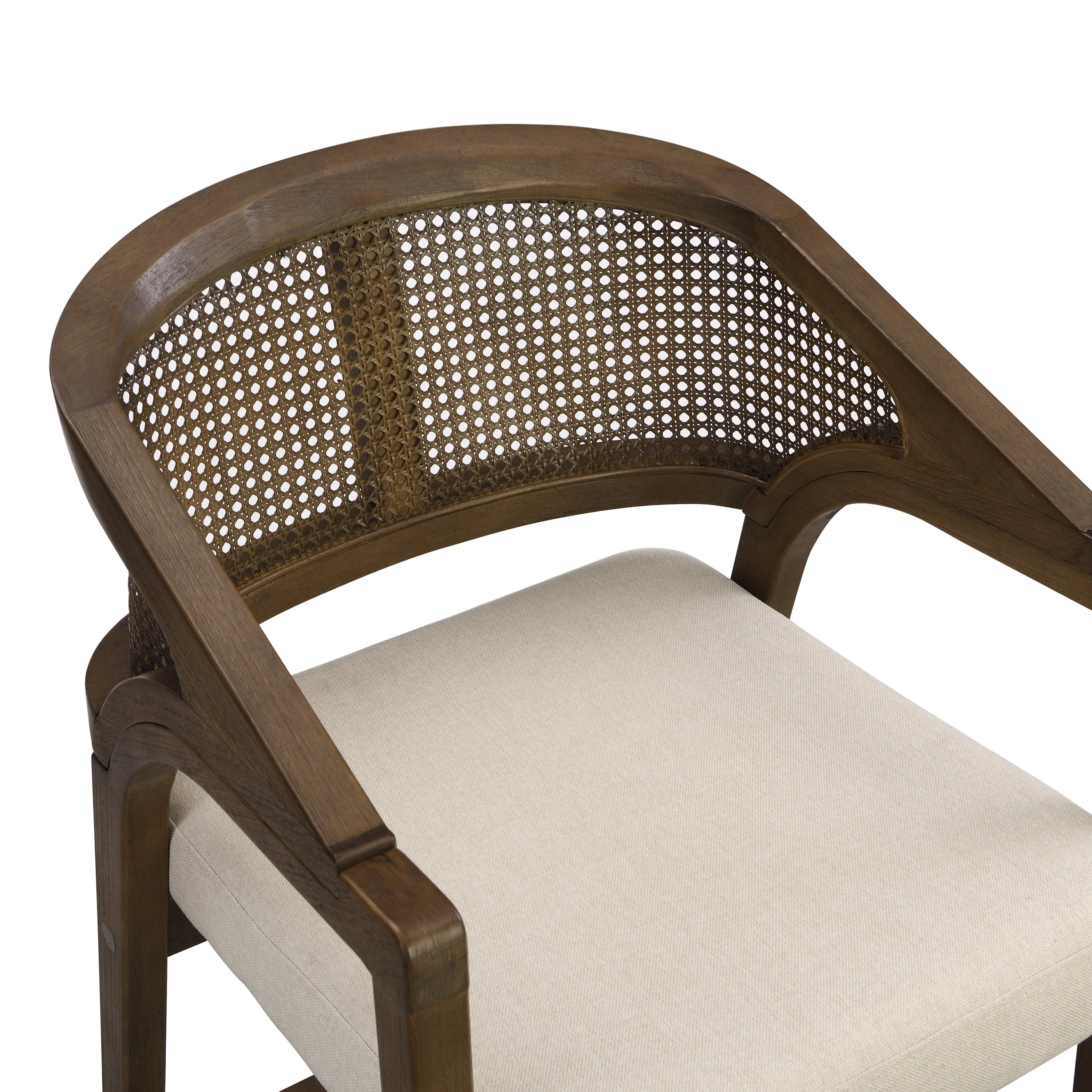 Wooden Frame Counter Stool with Rattan Back - Set of 2 - Image 26
