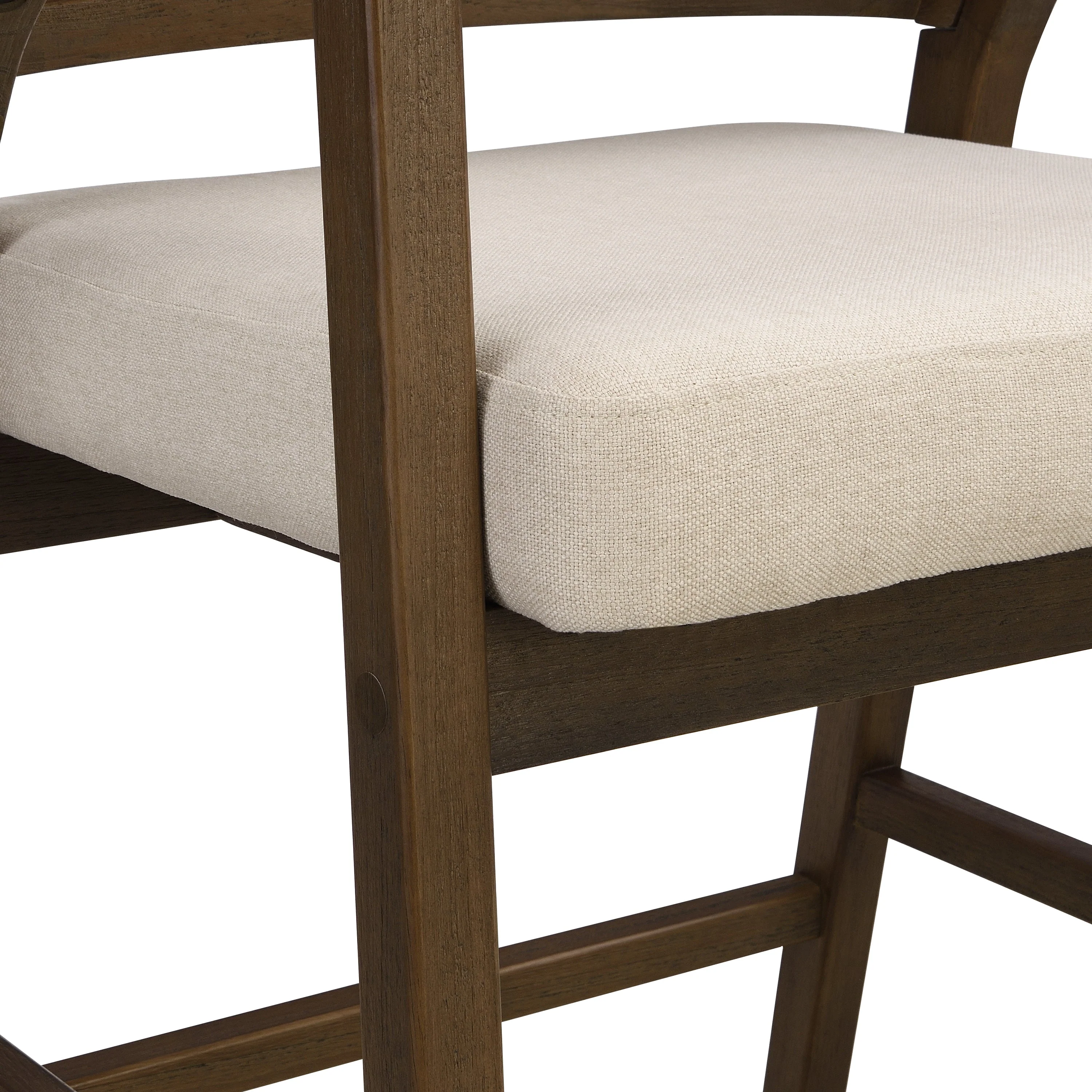 Wooden Frame Counter Stool with Rattan Back - Set of 2 - Image 28