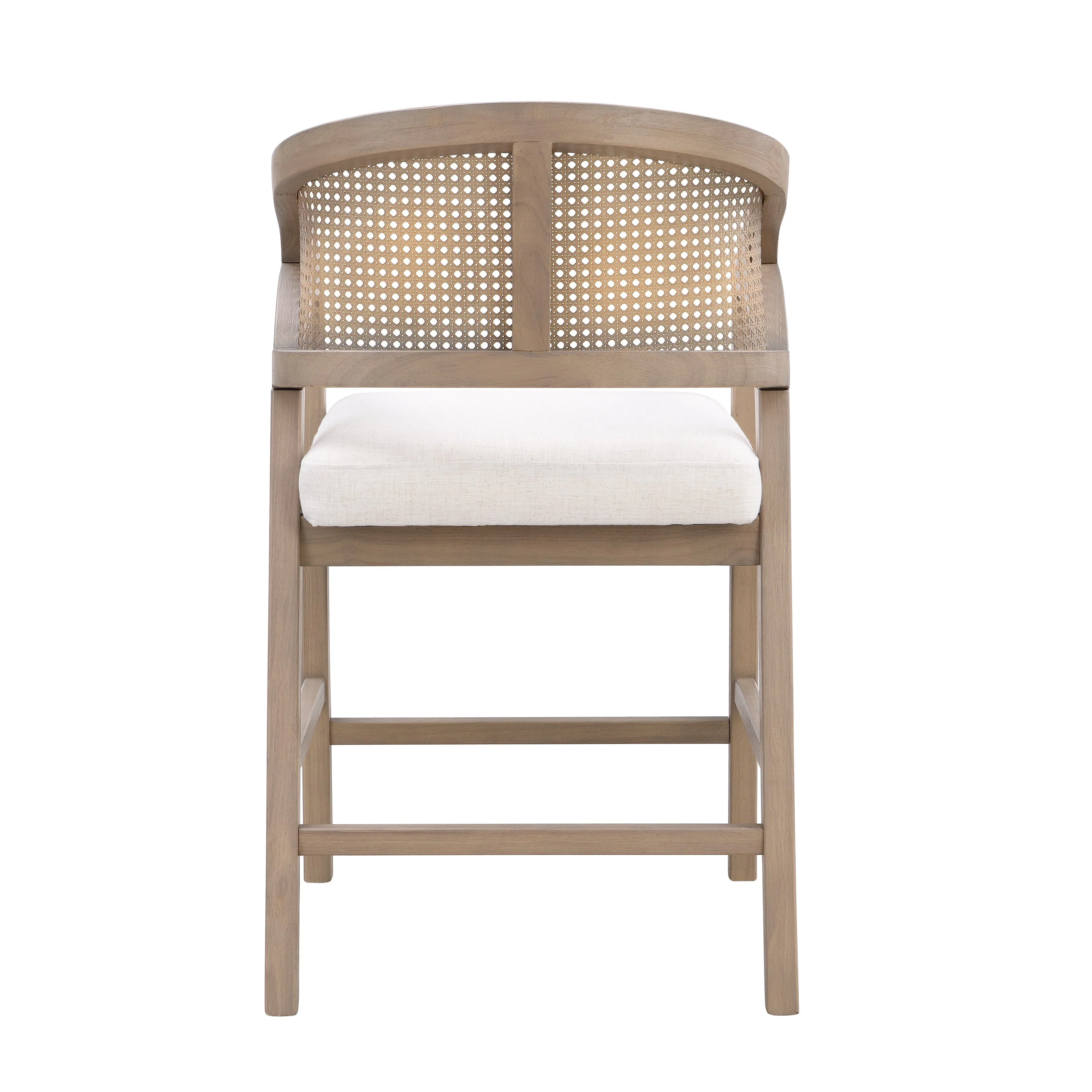 Wooden Frame Counter Stool with Rattan Back - Set of 2 - Image 31