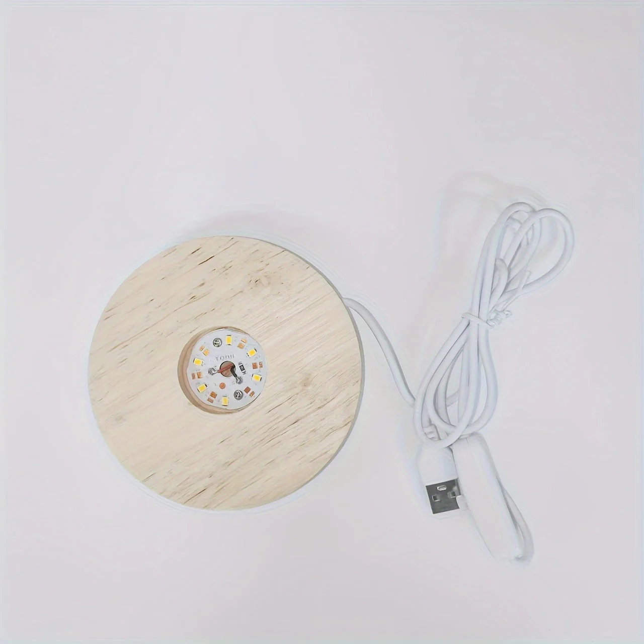 Wooden LED Light Base USB Powered | 6-LED Display Stand for Acrylic, Crystal - Image 9