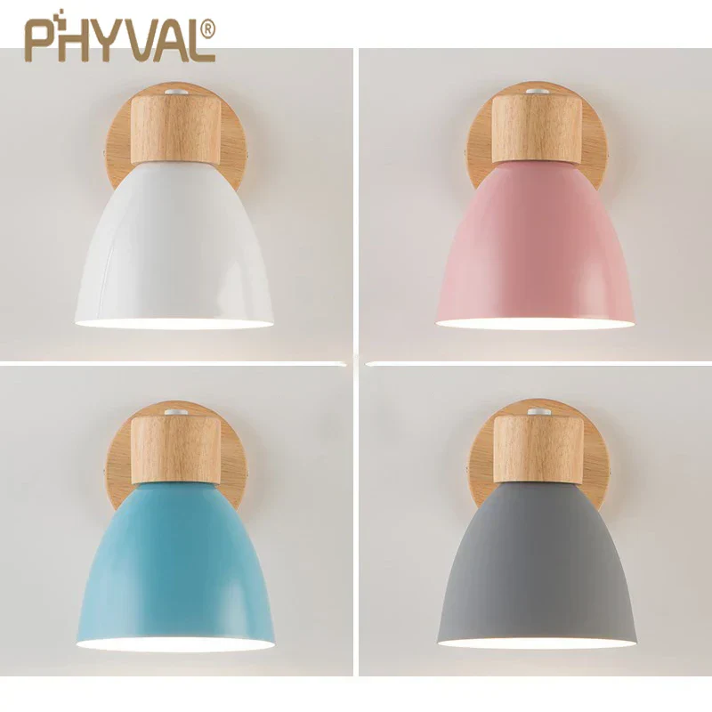 Wooden Wall Lamp with Switch – Modern E27 Adjustable Sconce for Bedroom & Living Room - Image 4