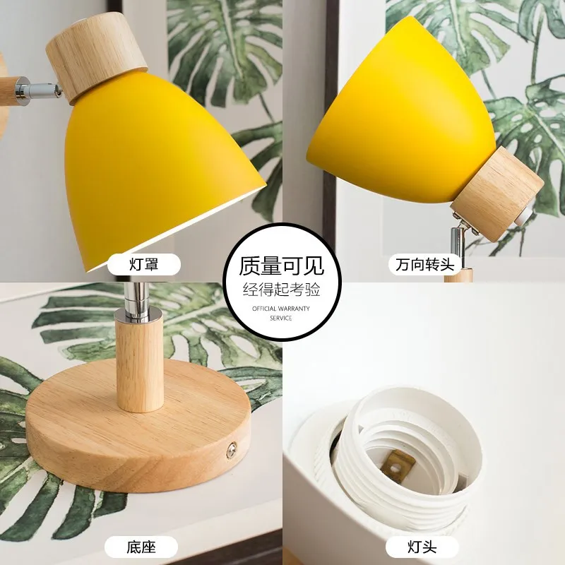 Wooden Wall Lamp with Switch – Modern E27 Adjustable Sconce for Bedroom & Living Room - Image 5