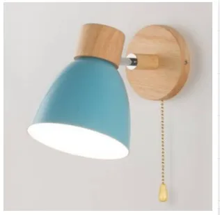 Wooden Wall Lamp with Switch – Modern E27 Adjustable Sconce for Bedroom & Living Room - Image 9