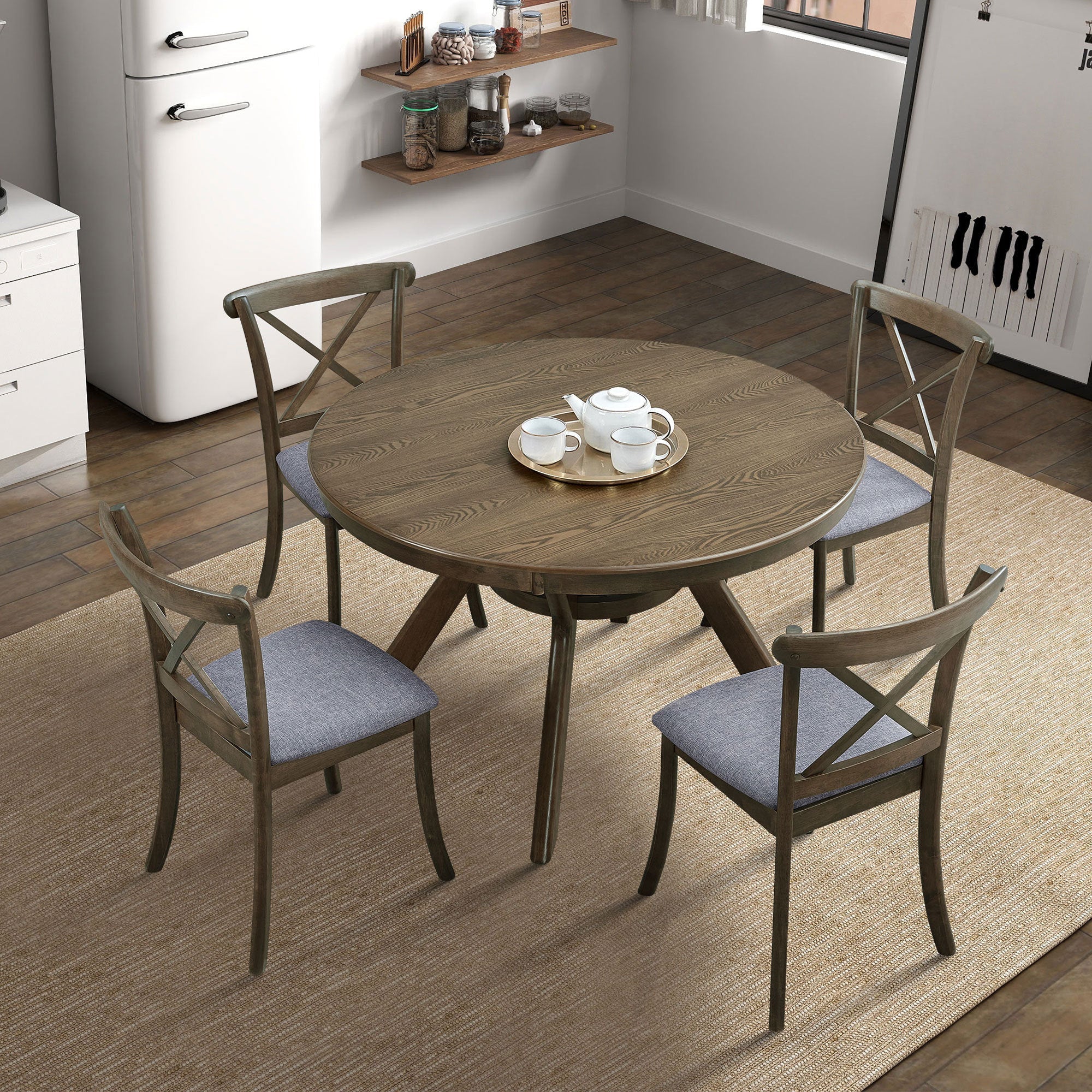 Wooden X Back Dining Chairs Set of 2 - Image 10