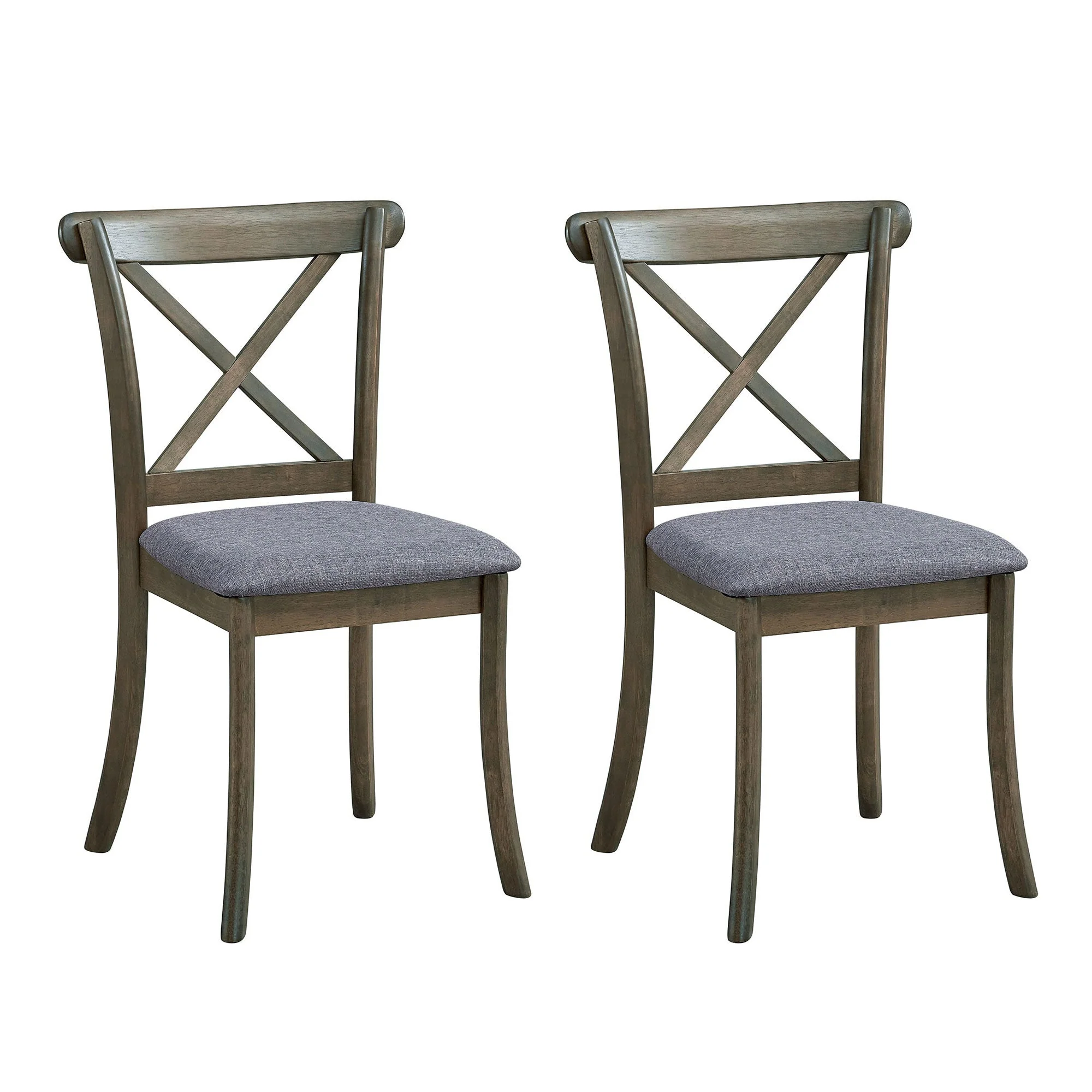 Wooden X Back Dining Chairs Set of 2 - Image 2