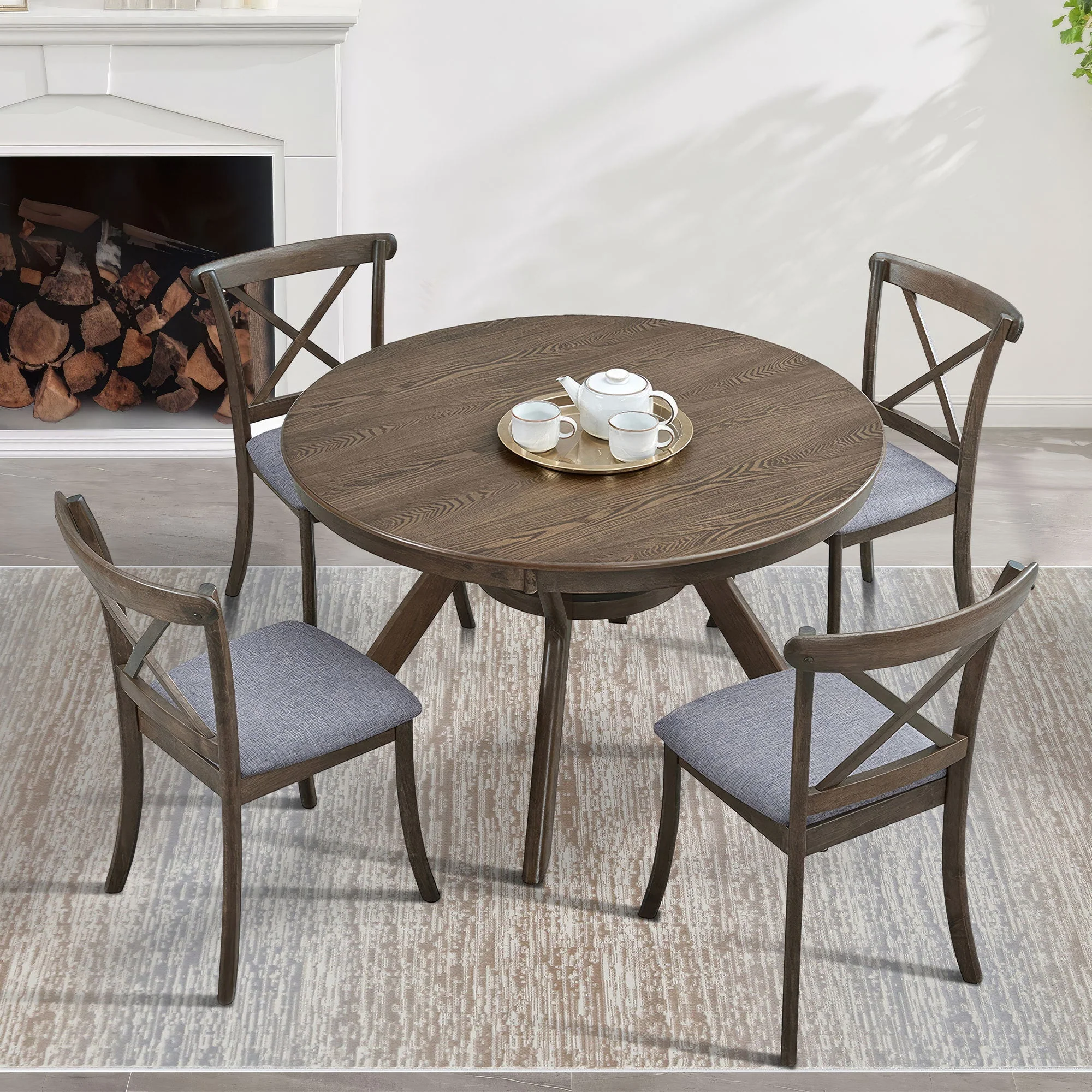 Wooden X Back Dining Chairs Set of 2 - Image 8