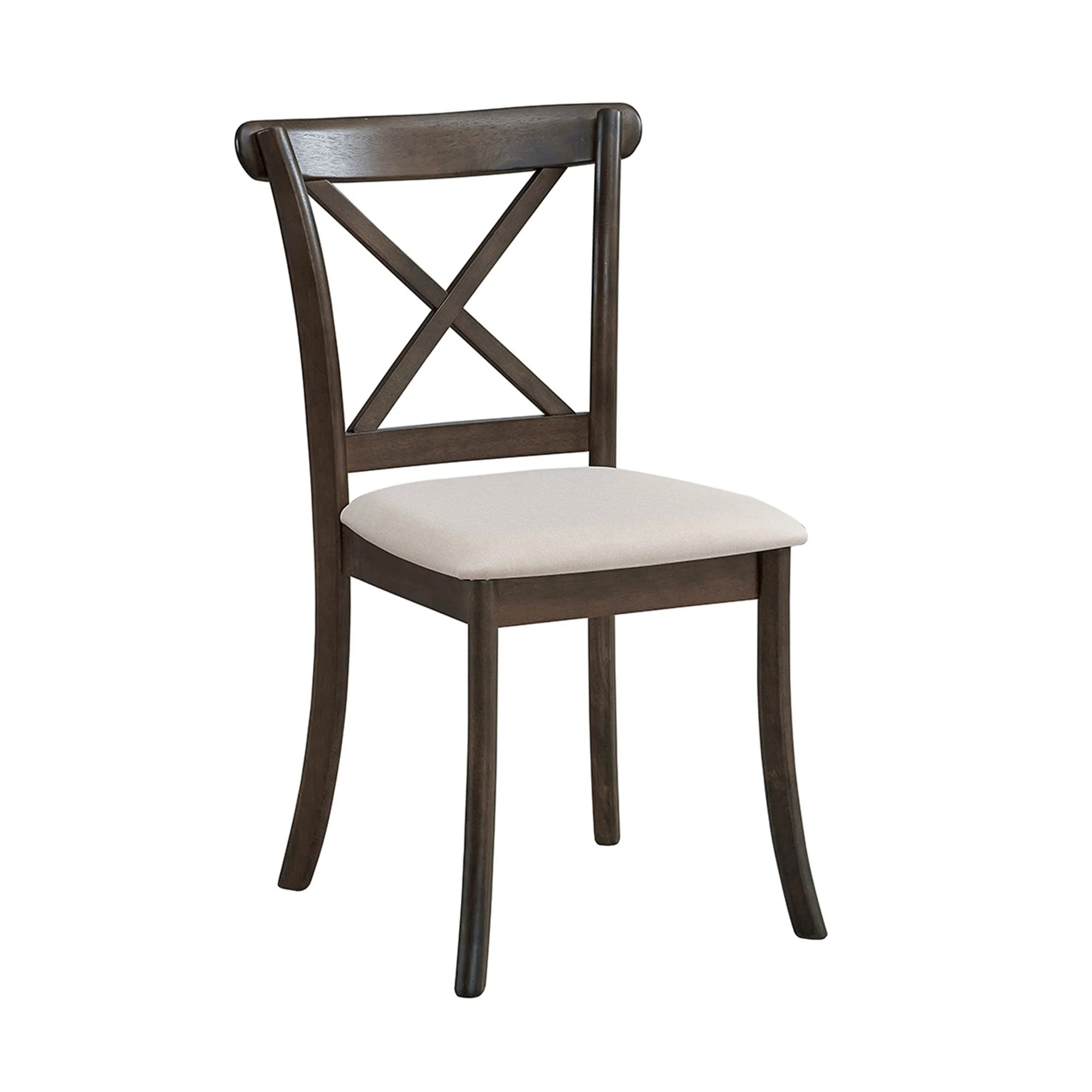 Wooden X Back Dining Chairs Set of 2 - Brown - Image 5
