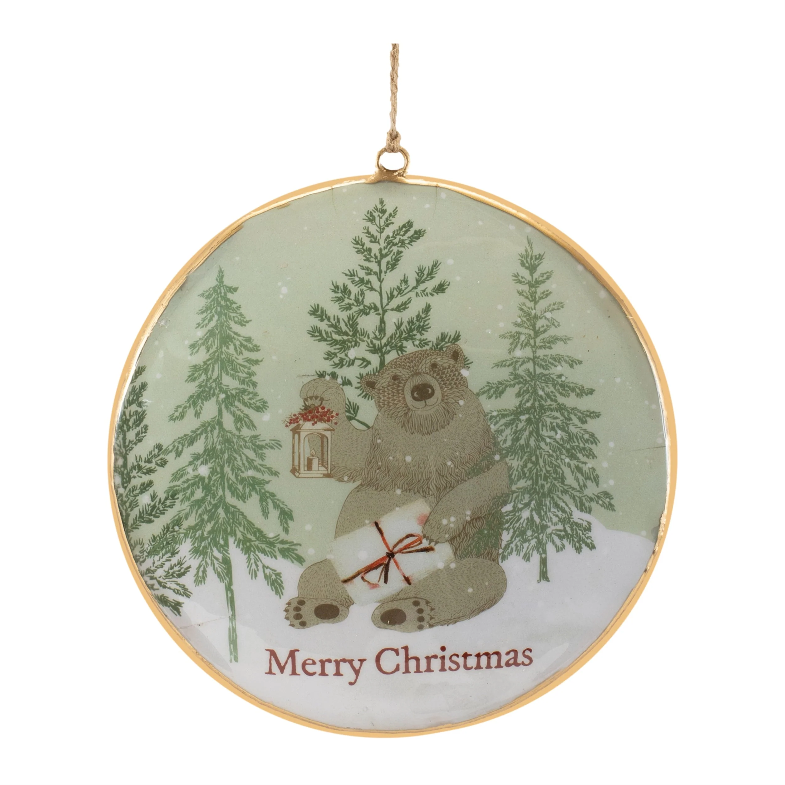 Woodland Christmas Sentiment Disc Ornament (Set of 6) - Image 2