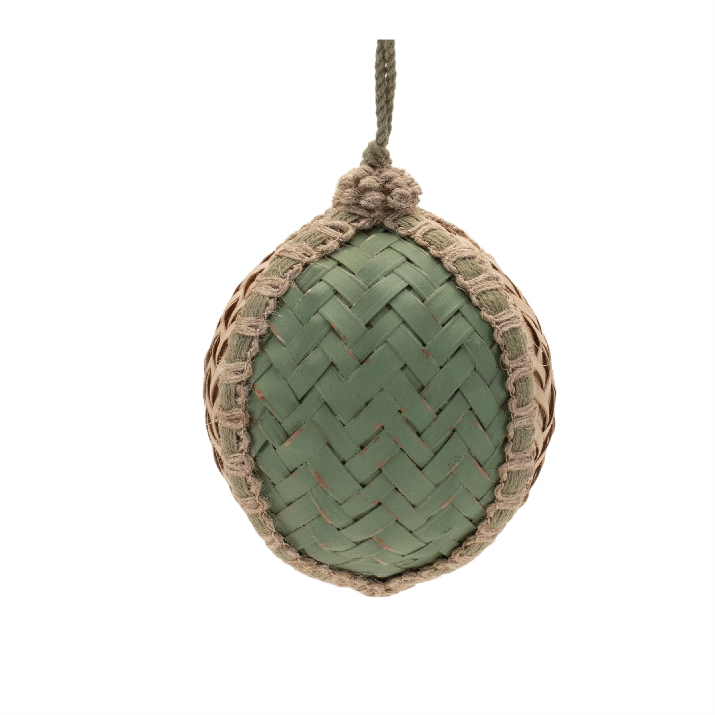 Woven Bamboo Ball Ornament (Set of 4) - Image 4