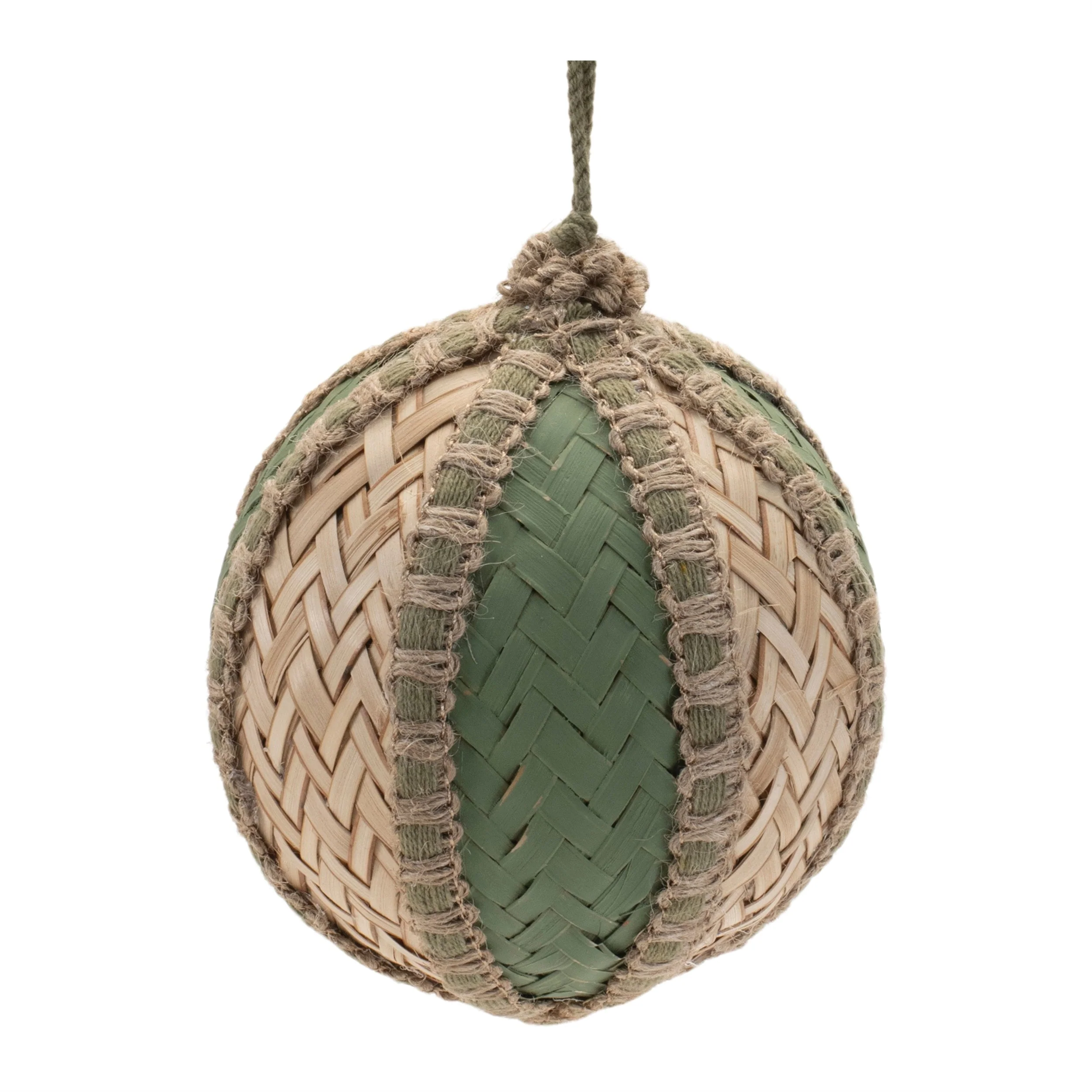 Woven Bamboo Ball Ornament (Set of 4) - Image 5