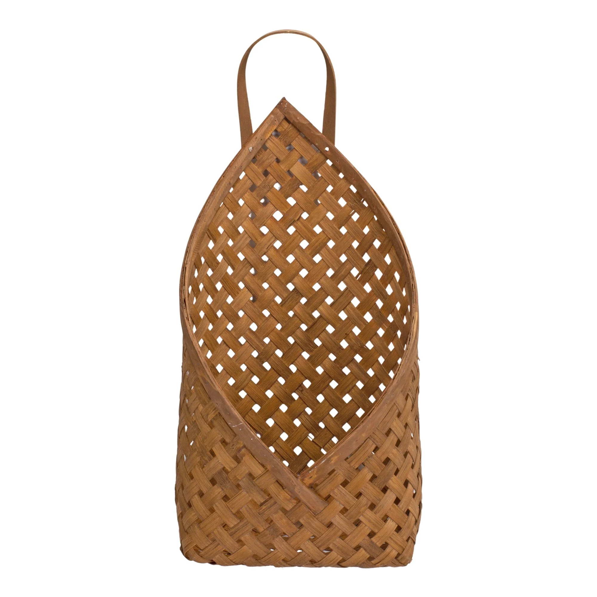 Woven Bamboo Basket Wall Pocket (Set of 2) - Image 2