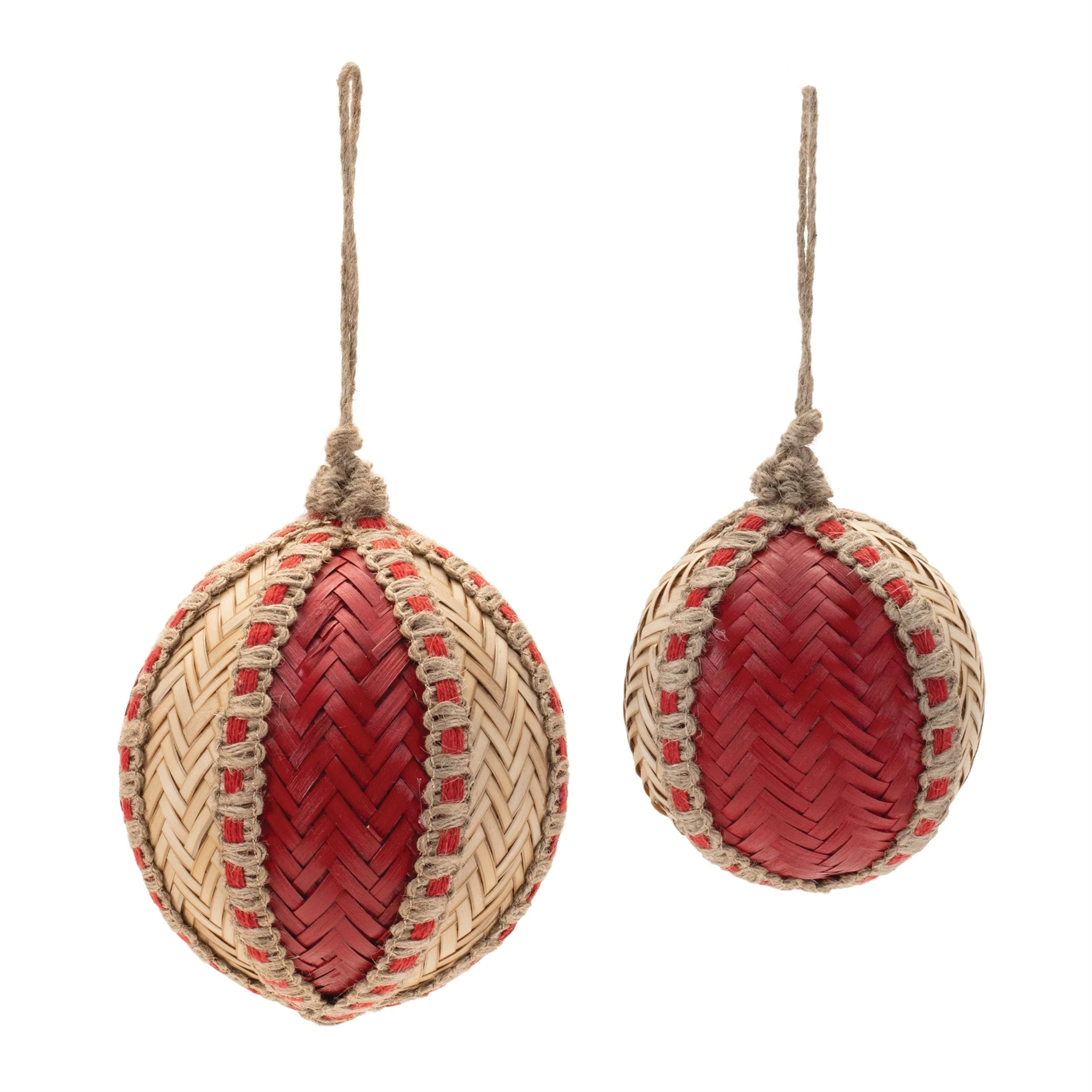 Woven Bamboo Ornament (Set of 4) - Image 2