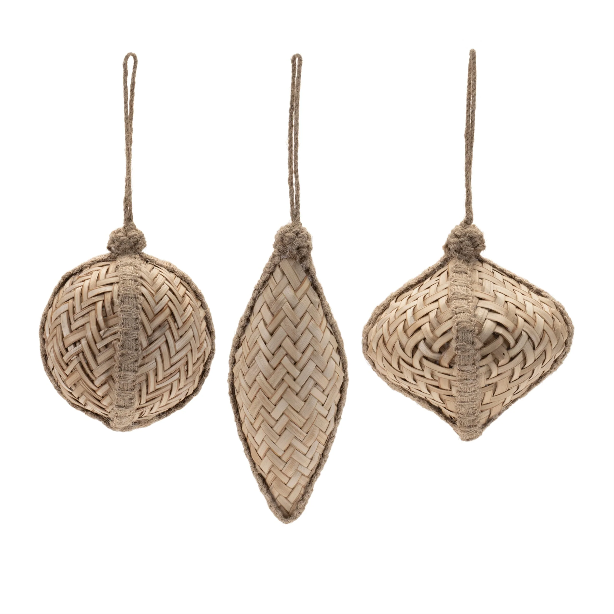 Woven Bamboo Ornament (Set of 6) - Image 2