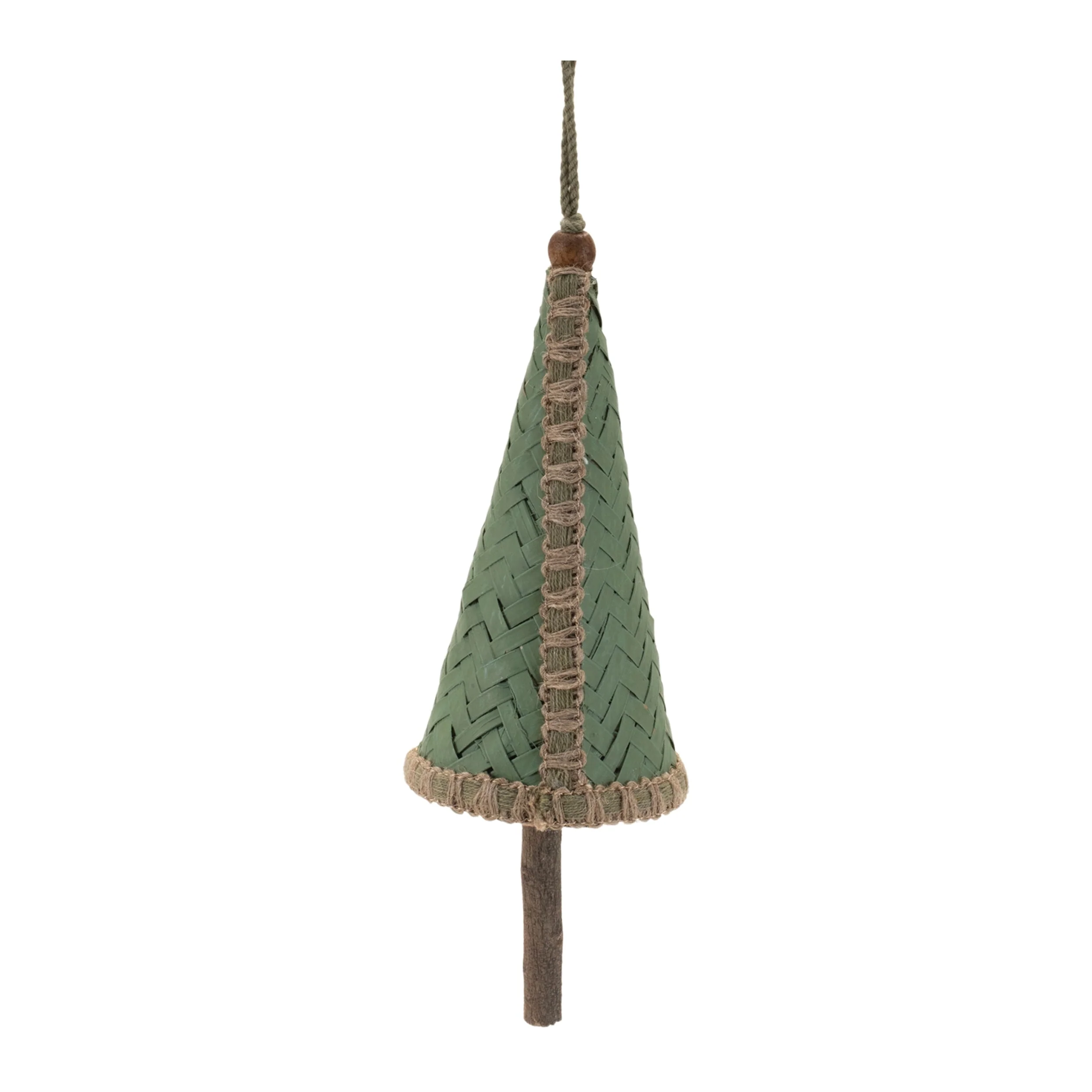 Woven Bamboo Pine Tree Ornament (Set of 4) - Image 4