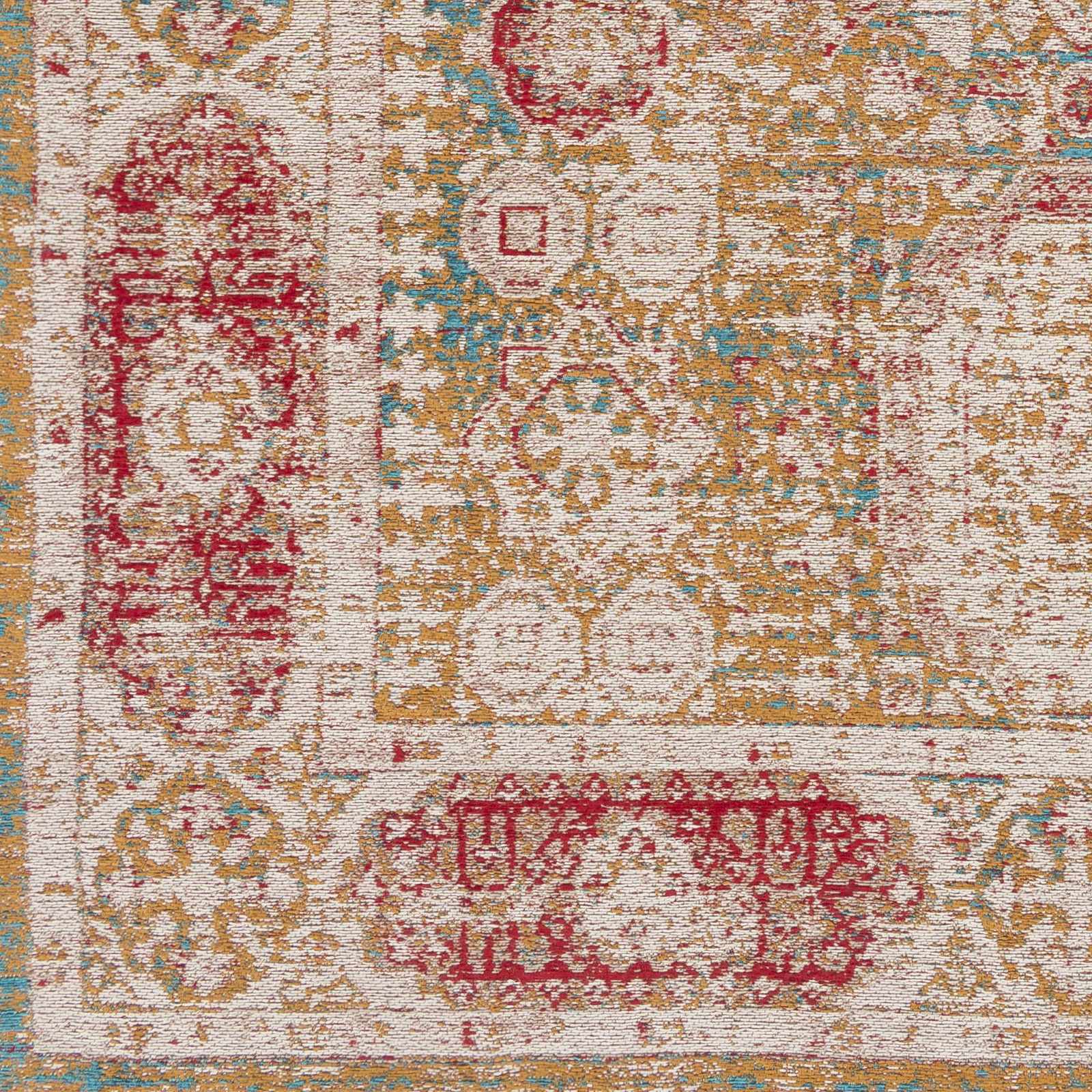 Wrangell Mustard/Red Damask Carpet Area Rug - Clearance - Image 3