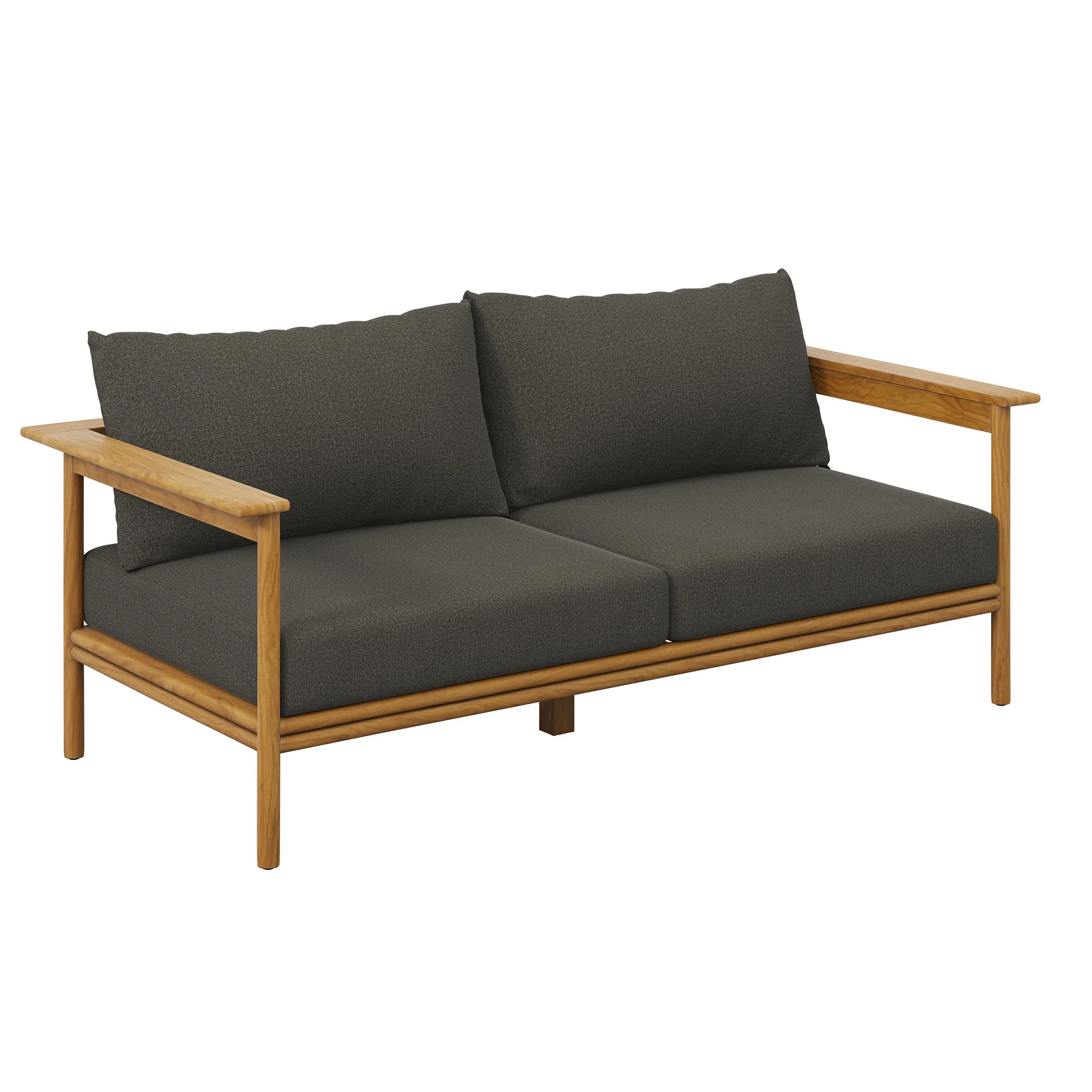 Wren 2-Piece Outdoor Patio Teak Wood Sofa and Ottoman Set by Modway - Image 13