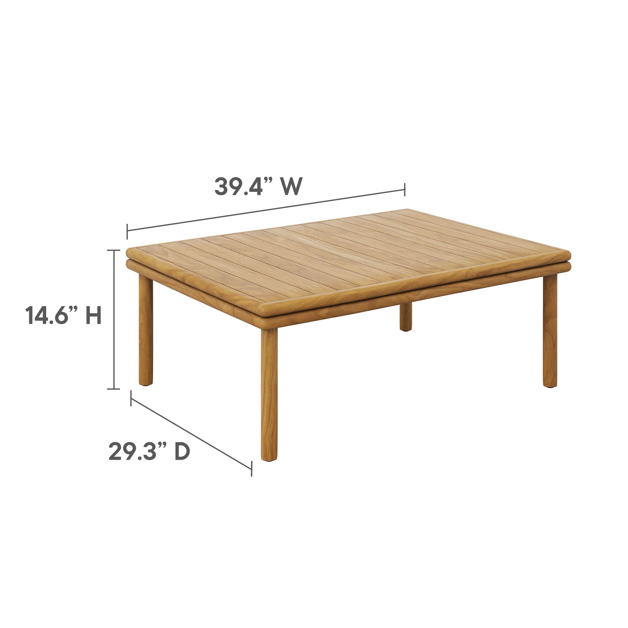 Wren 6-Piece Outdoor Patio Teak Wood Furniture Set by Modway - Image 11