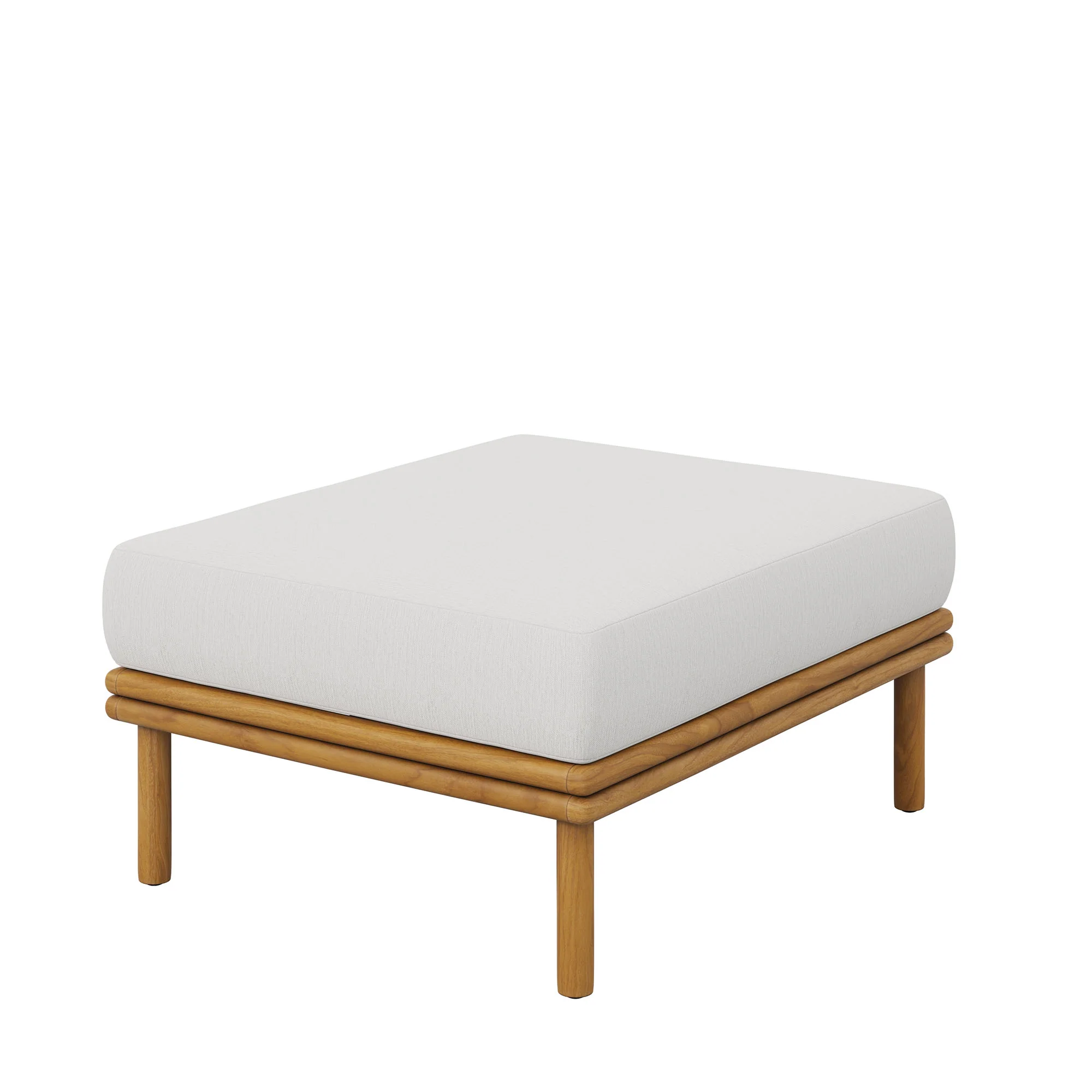 Wren Outdoor Patio Teak Wood Armchair and Ottoman Set by Modway - Image 10