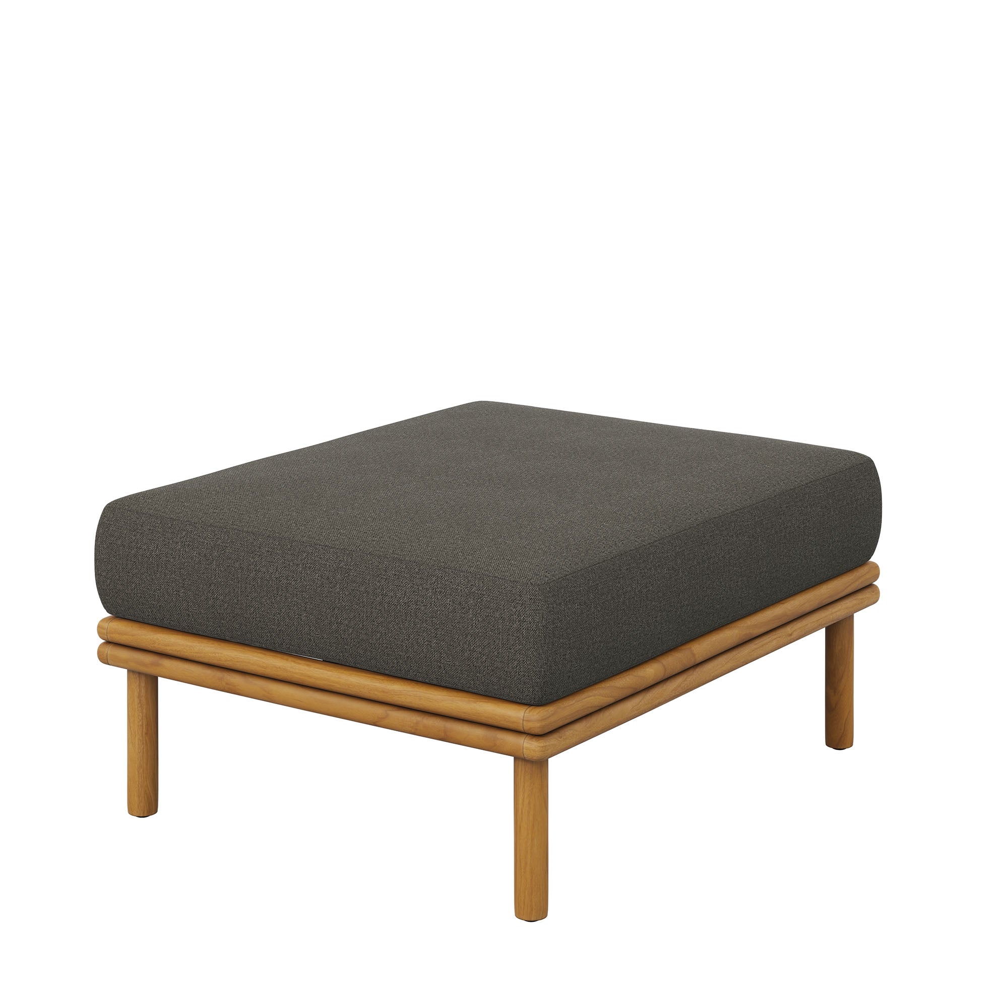 Wren Outdoor Patio Teak Wood Armchair and Ottoman Set by Modway - Image 6