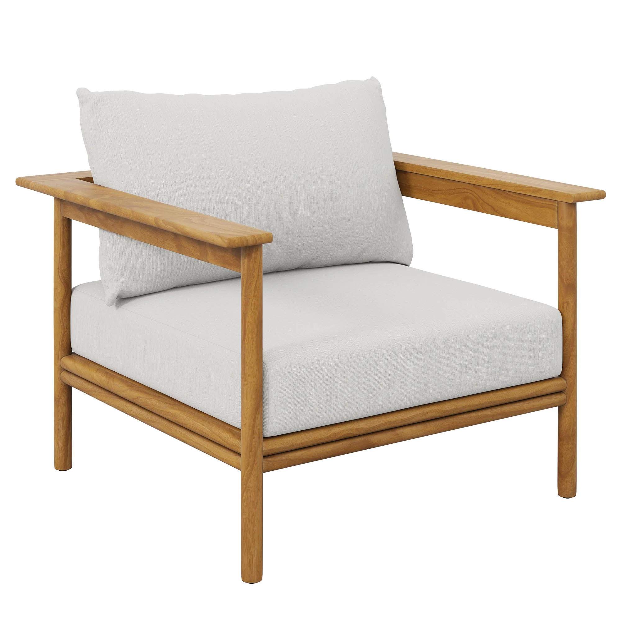 Wren Outdoor Patio Teak Wood Armchair Set of 2 by Modway - Image 15