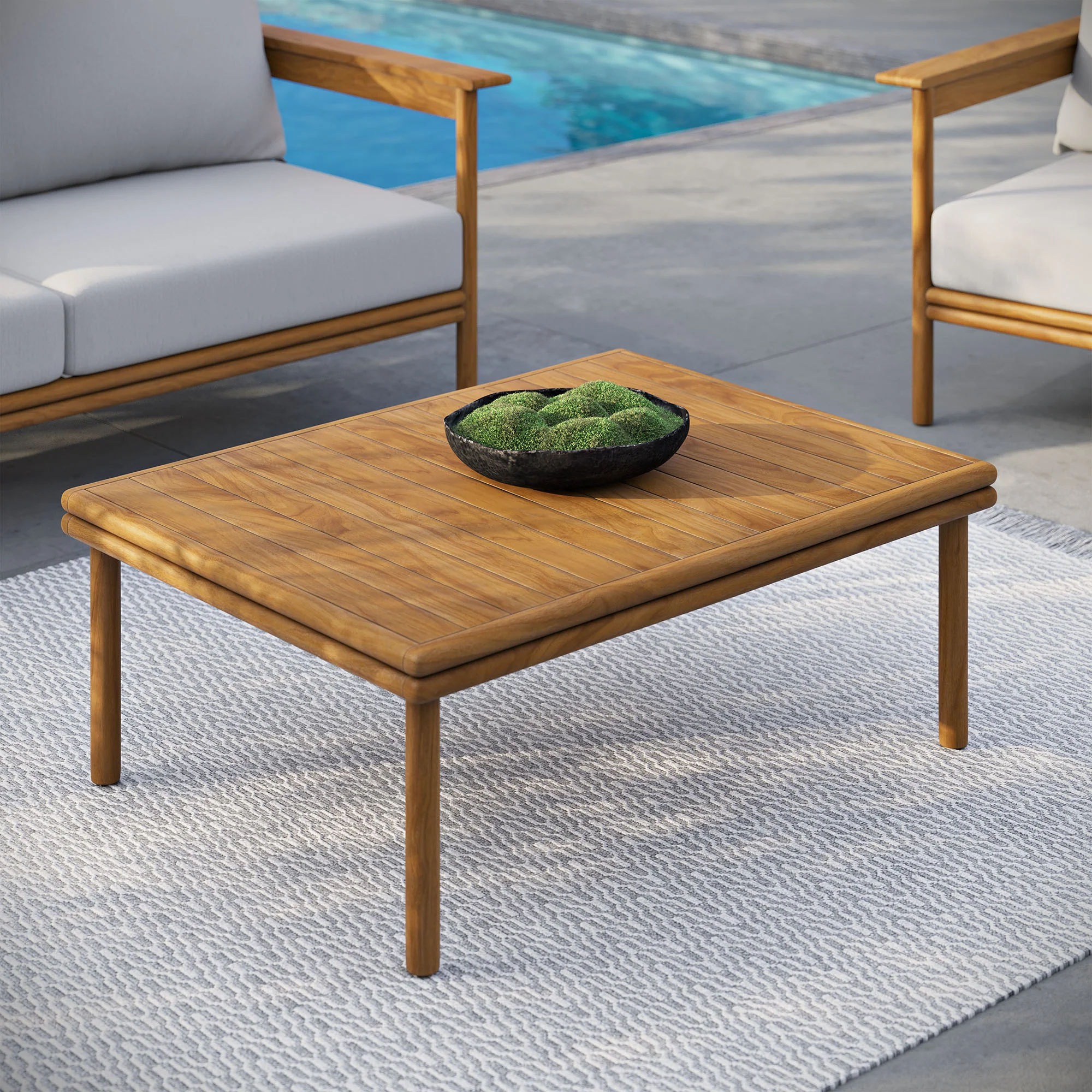 Wren Outdoor Patio Teak Wood Coffee Table by Modway - Image 7