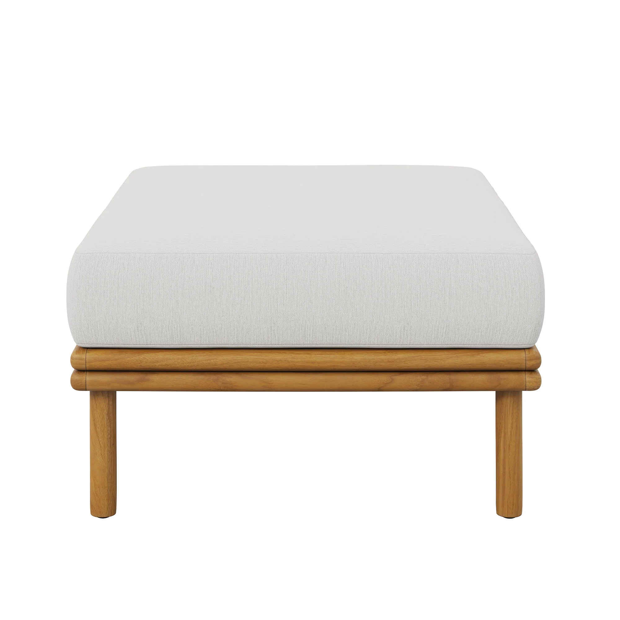 Wren Outdoor Patio Teak Wood Ottoman by Modway - Image 4
