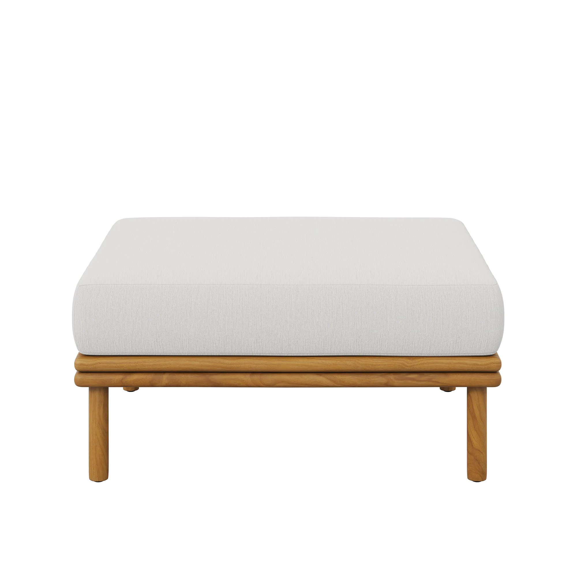 Wren Outdoor Patio Teak Wood Ottoman by Modway - Image 6