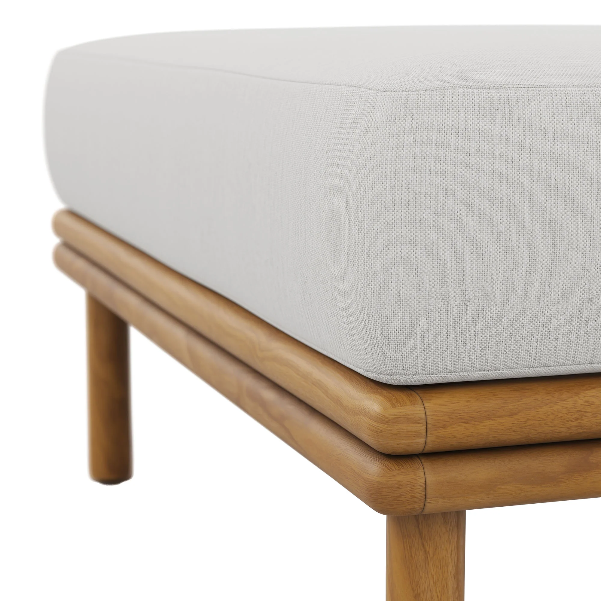 Wren Outdoor Patio Teak Wood Ottoman by Modway - Image 7