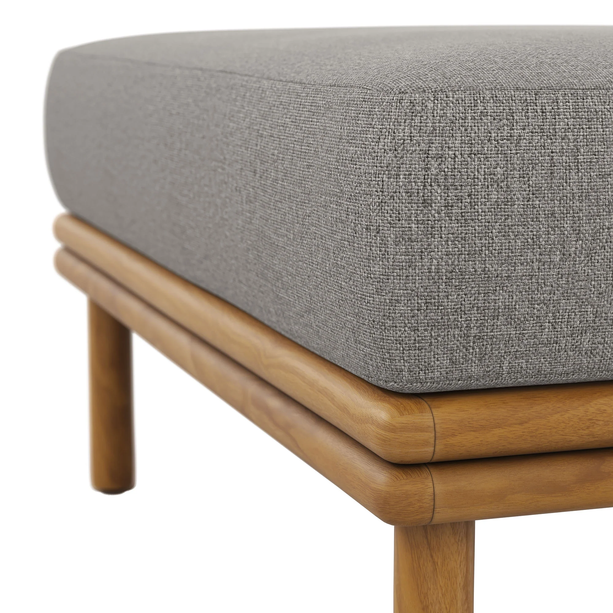 Wren Outdoor Patio Teak Wood Ottoman by Modway - Image 8