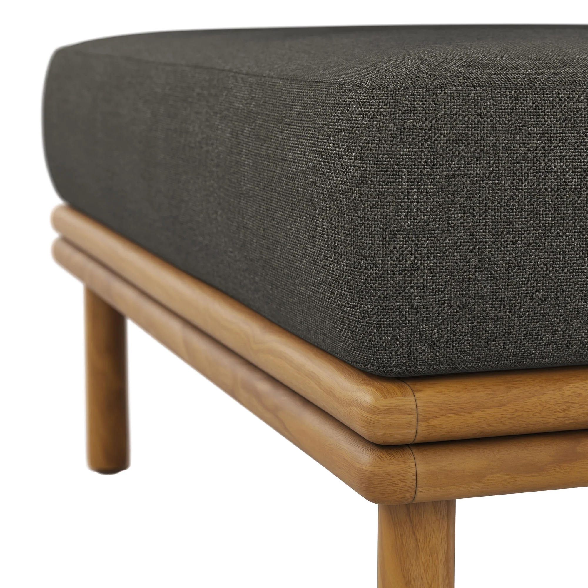 Wren Outdoor Patio Teak Wood Ottoman by Modway - Image 9