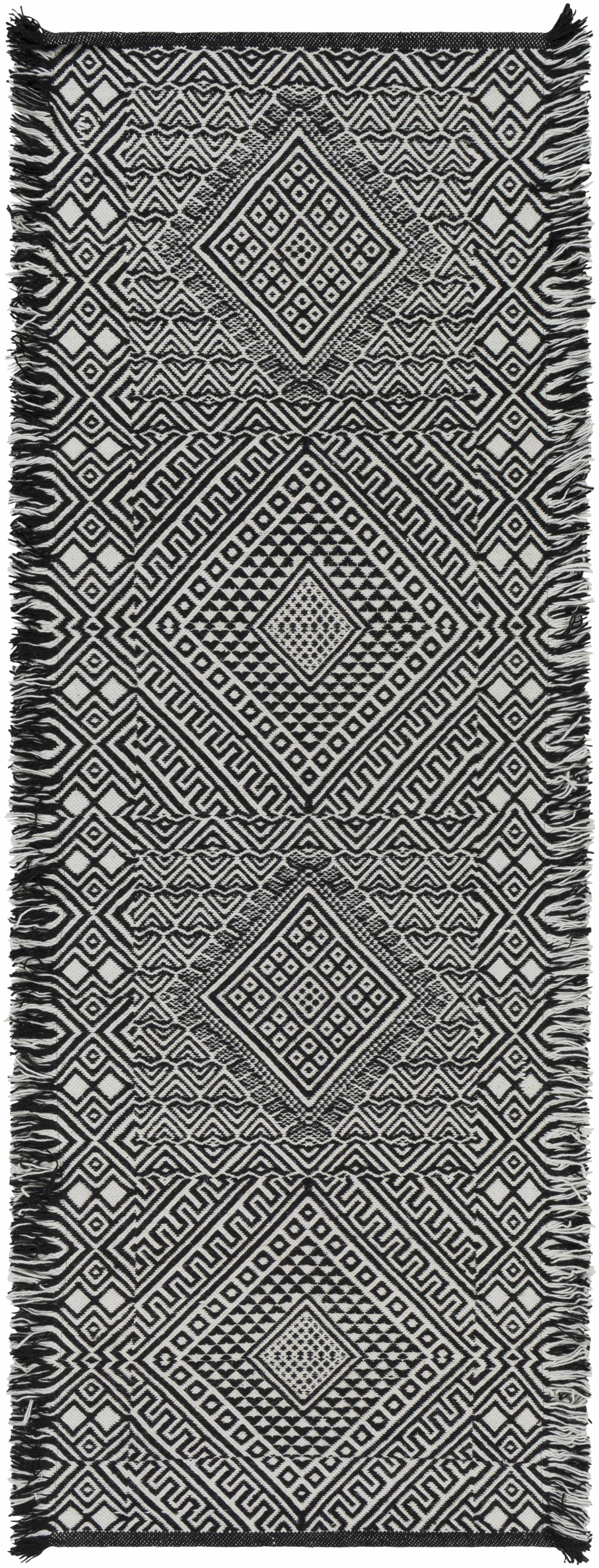 Wundowie Black&Ivory Diamond Wool Rug - Clearance - Image 8