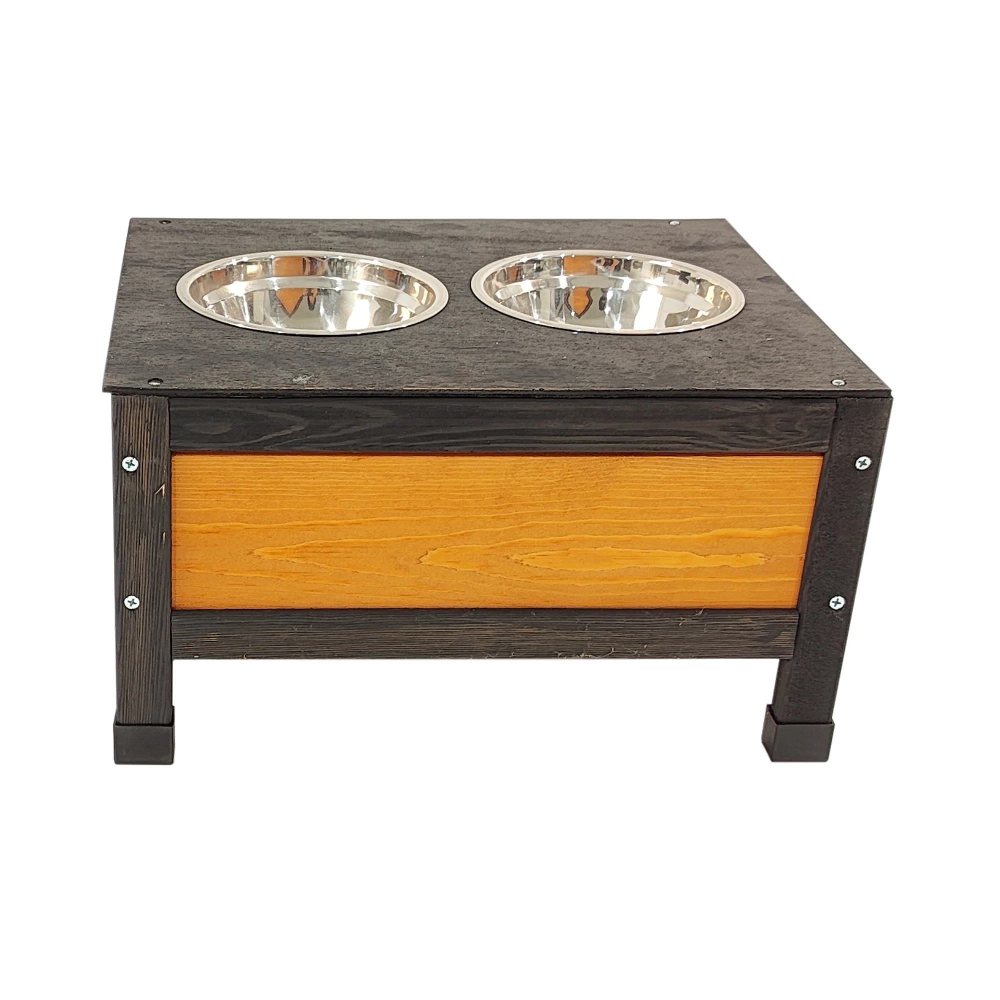 XPT088 Wearable and Strong Wooden Dog House with Metal Bowls and Toy Box - Image 15