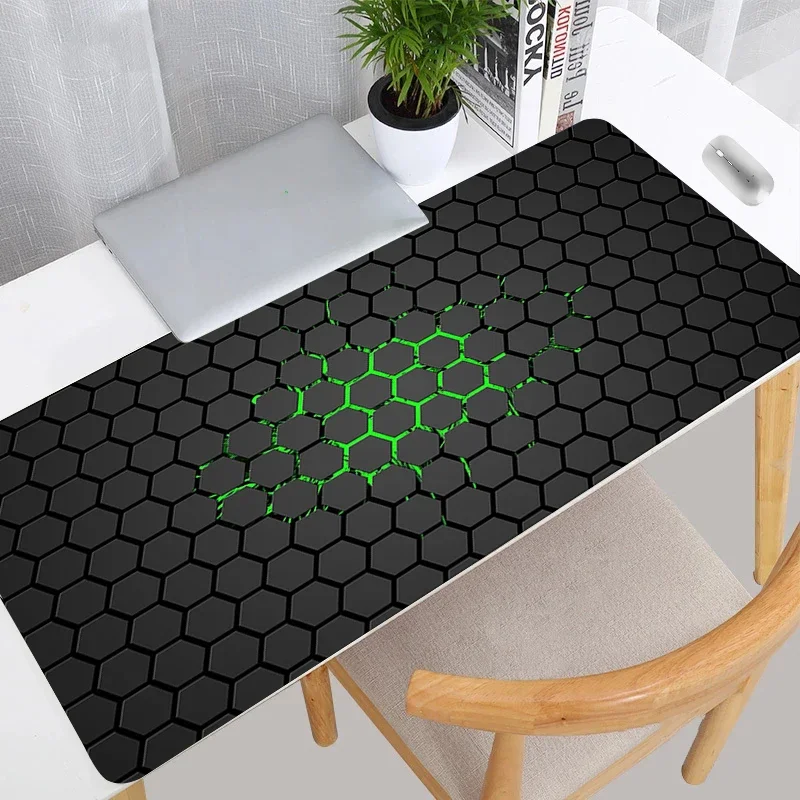 XXL Extended Gaming Mouse Pad Large Desk Mat Keyboard Pad Non-Slip Hexagon Design - Image 2