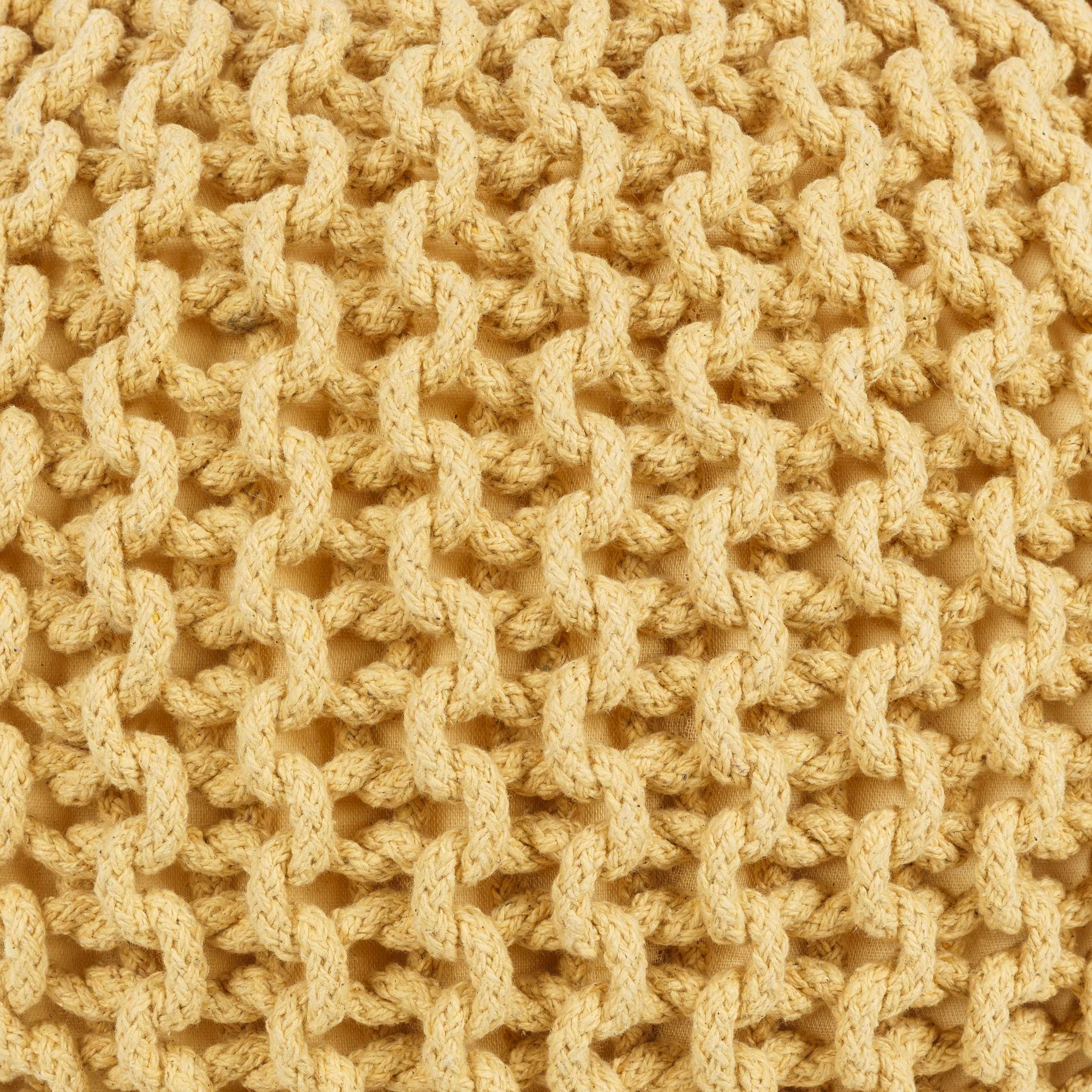 Yablanitsa Orange Knitted Pouf - Image 4