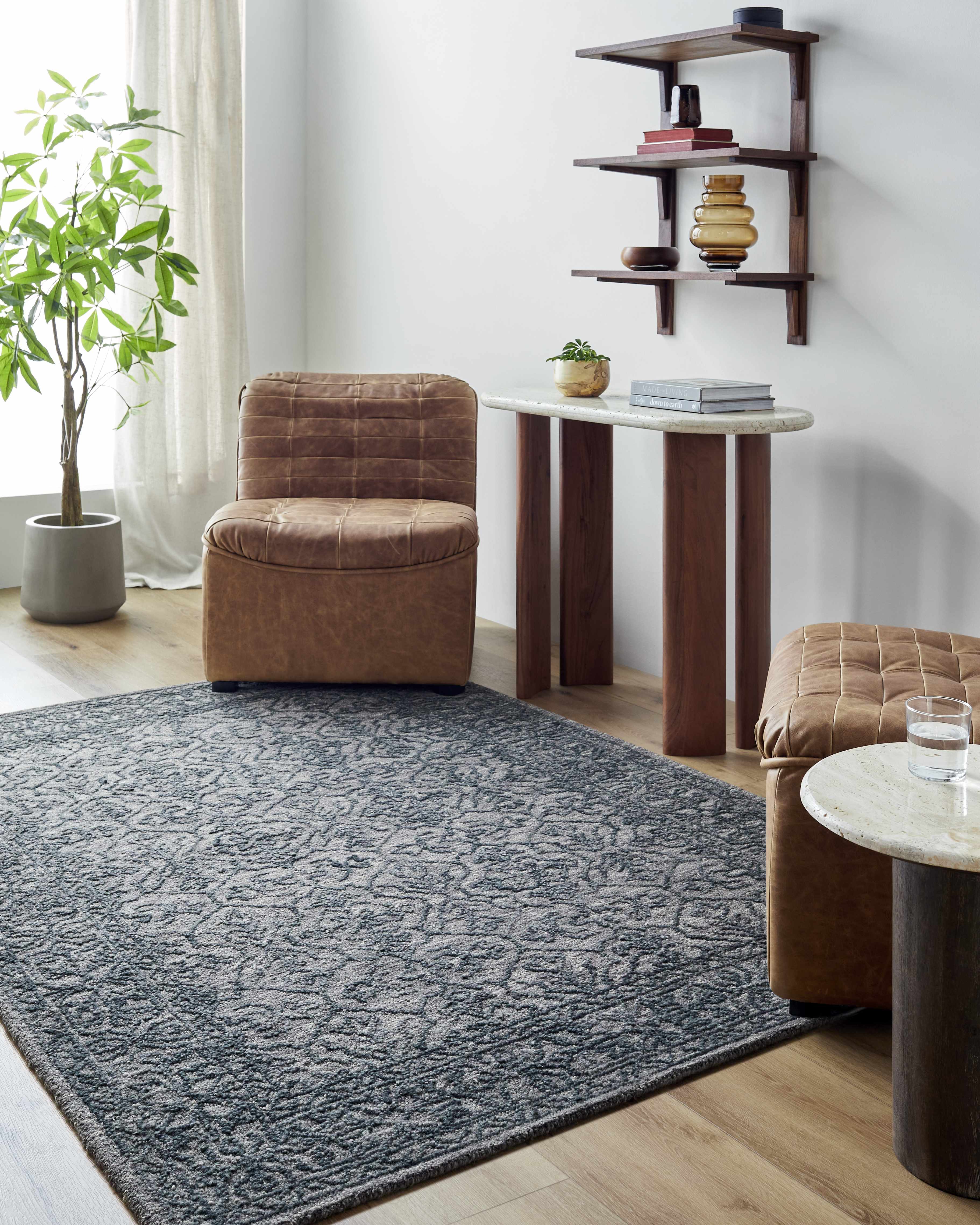 Yadid Black Wool Area Rug - Image 2
